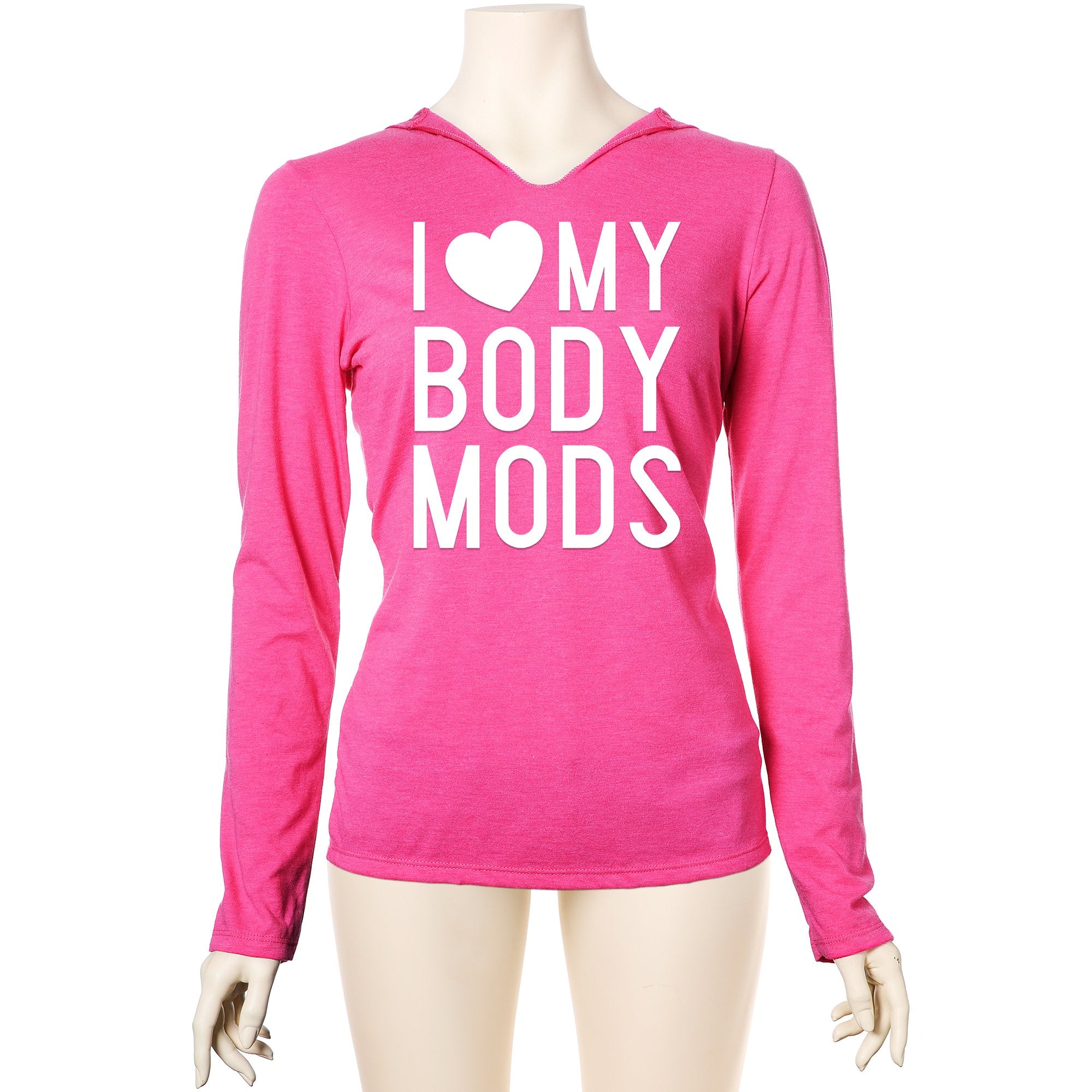 I Love My Body Mods Tapered Long Sleeve Hoodie