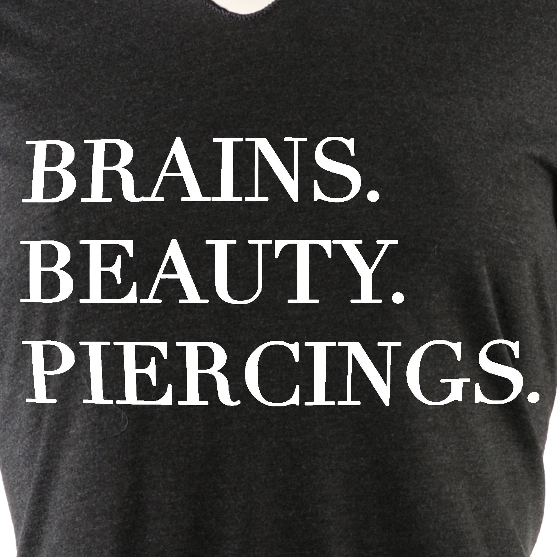 Brains Beauty & Piercings Tapered Long Sleeve Hoodie