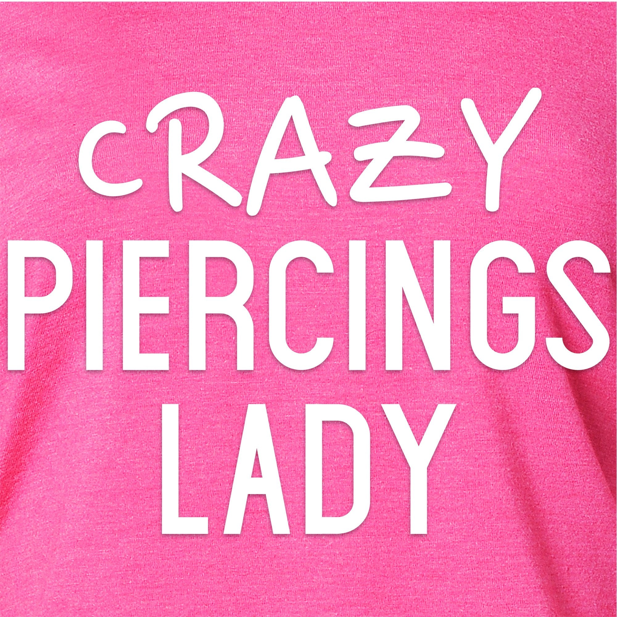 Crazy Piercings Lady Tapered Long Sleeve Hoodie