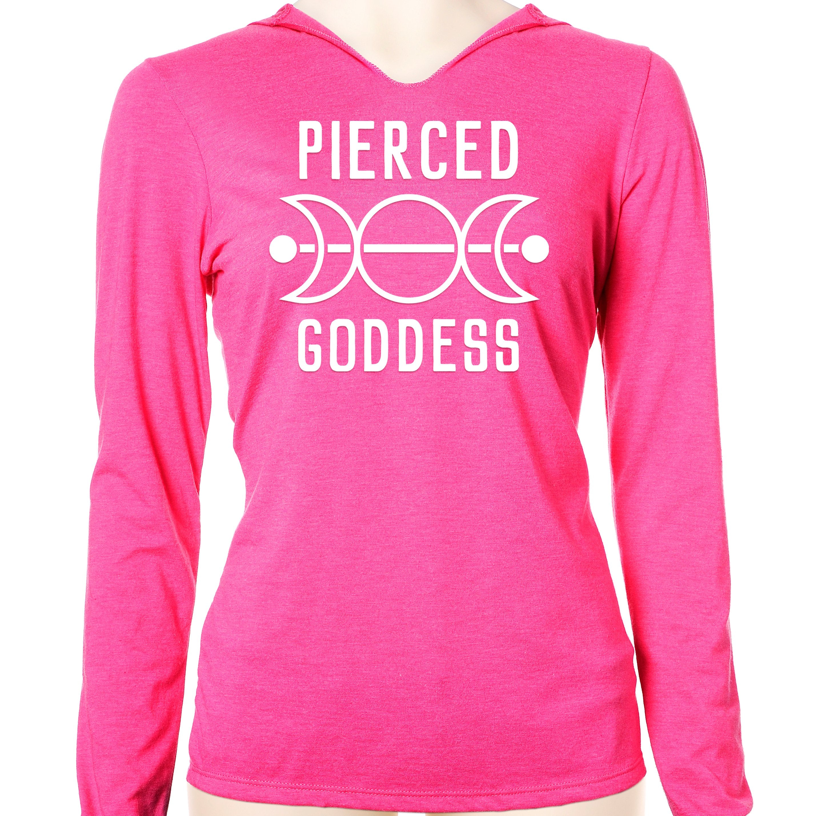 Pierced Goddess Tapered Long Sleeve Hoodie