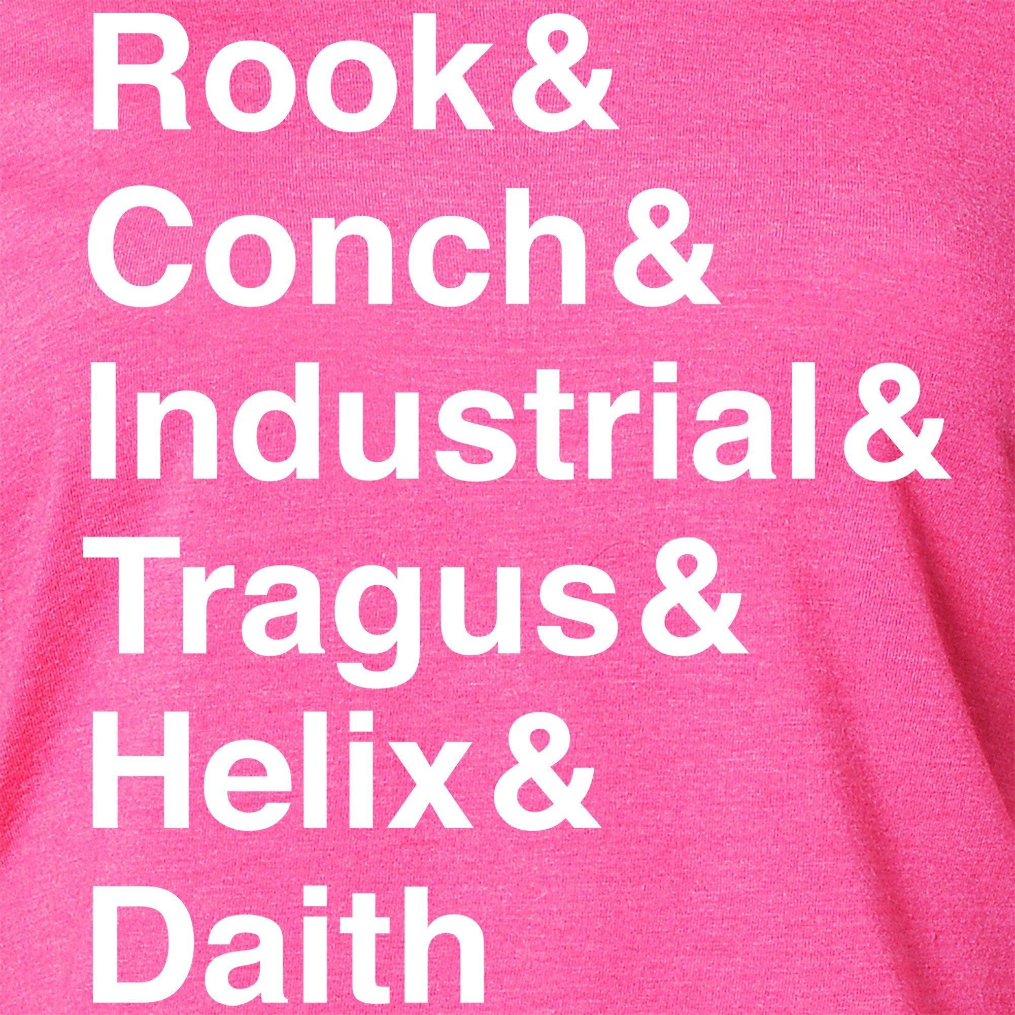 Rook & Conch & Industrial & Tragus & Helix & Daith Tapered Long Sleeve Hoodie