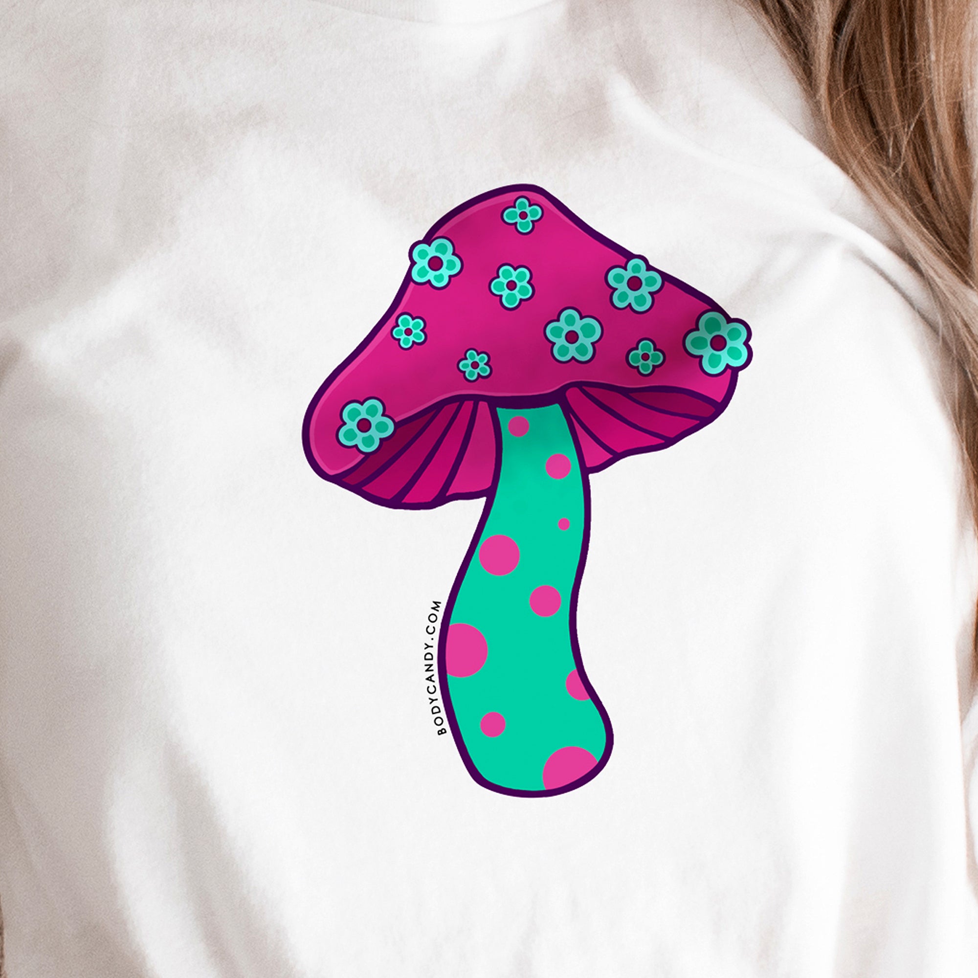 Funky Floral Mushroom Tee Shirt