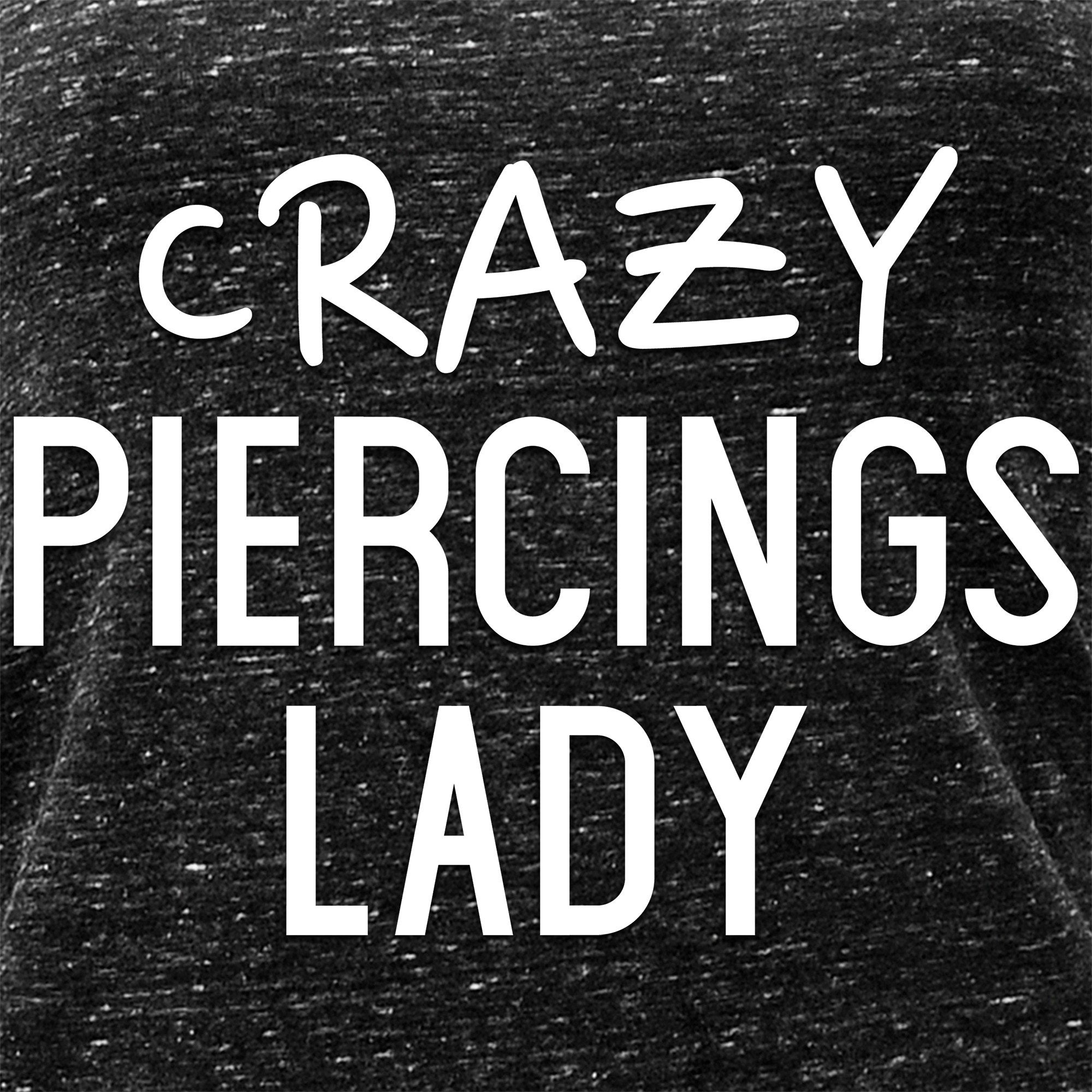 Crazy Piercings Lady Black Gray Cosmic Twist Back Tank Top