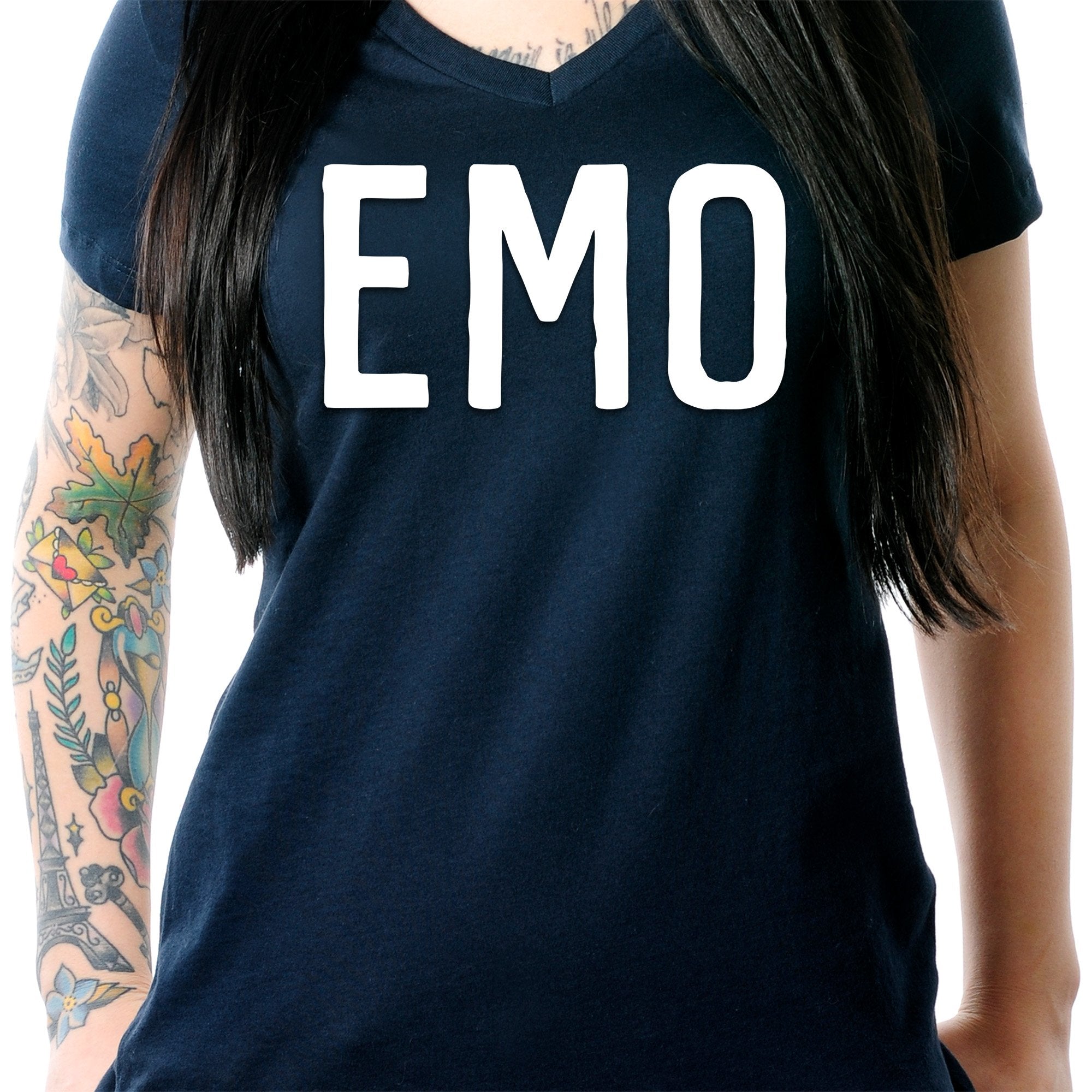 Emo Tapered V-Neck Tee Shirt
