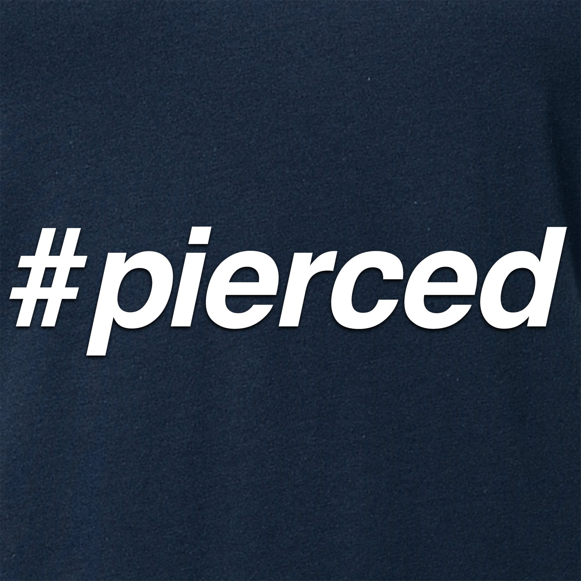 hashtag pierced Black Tapered V-Neck Tee Shirt