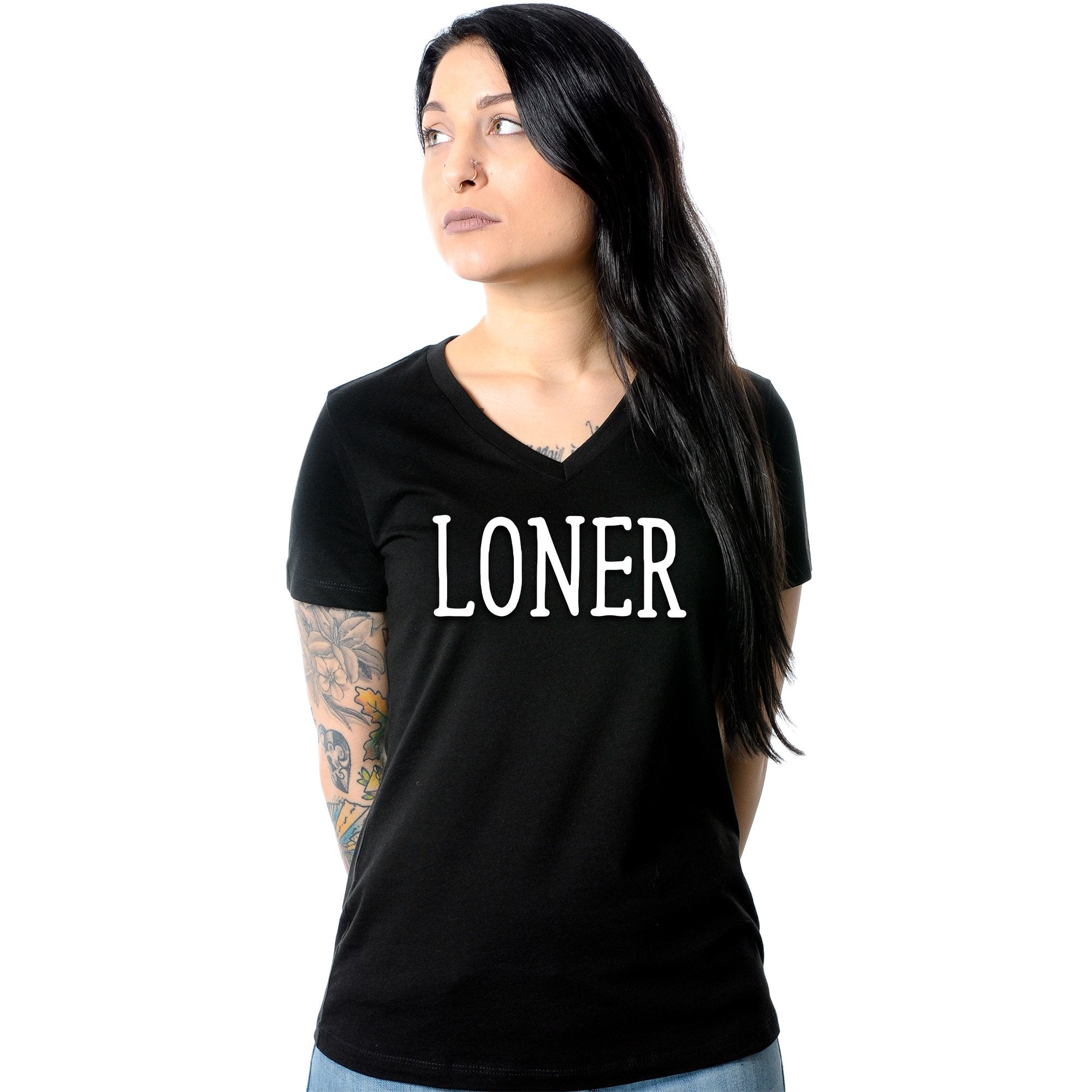 Loner Tapered V-Neck Tee Shirt