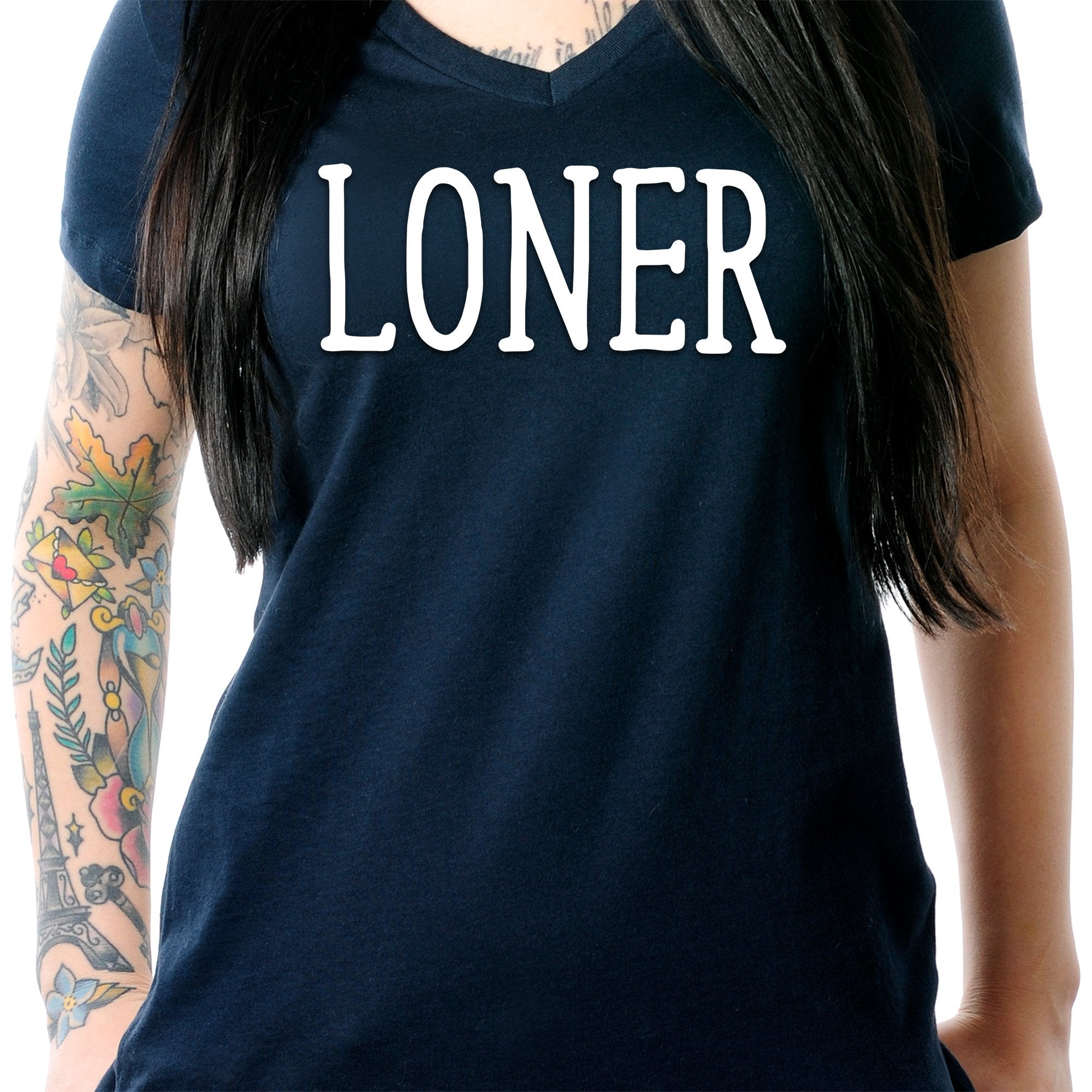 Loner Tapered V-Neck Tee Shirt