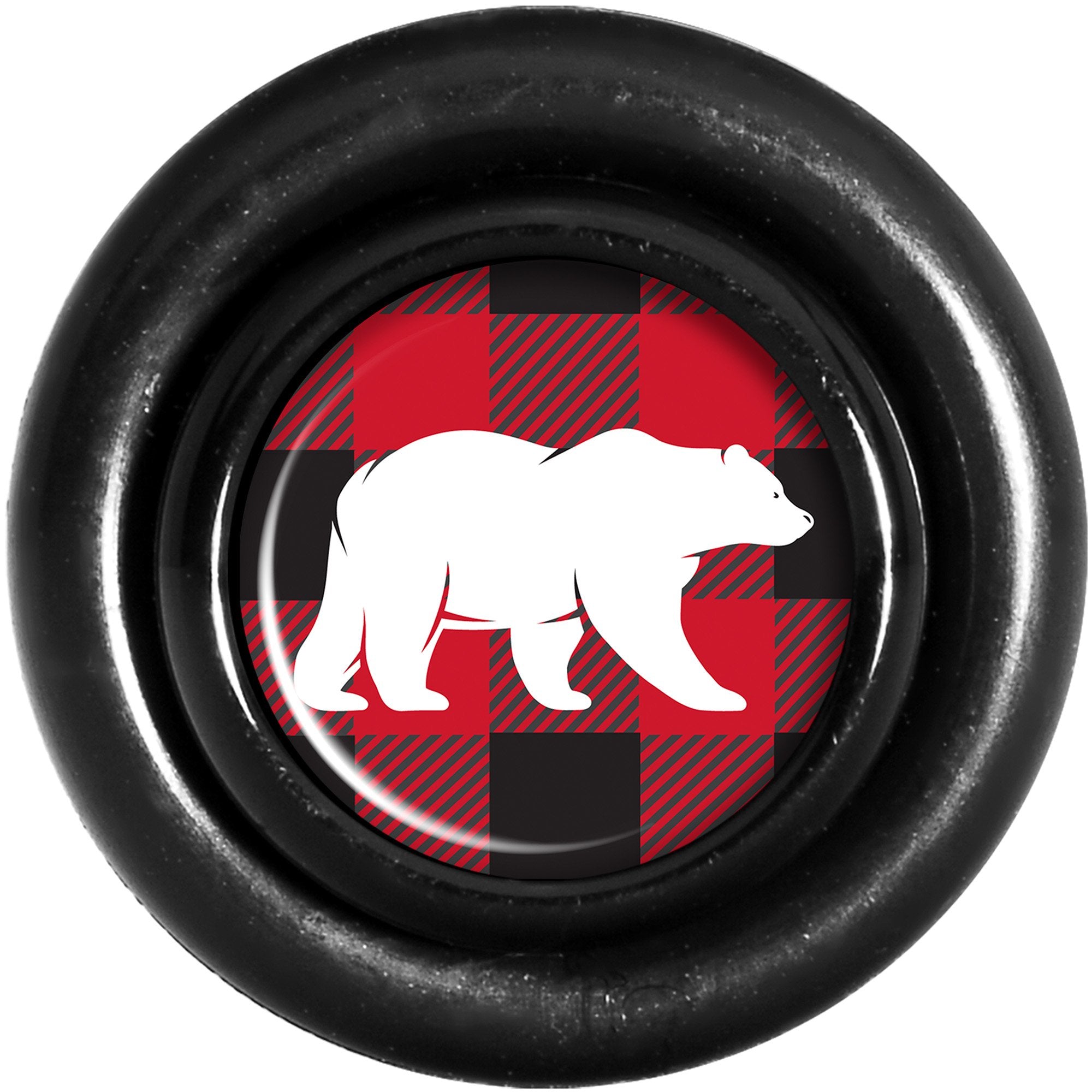Red Black Plaid Polar Bear Black Cheater Plug Set