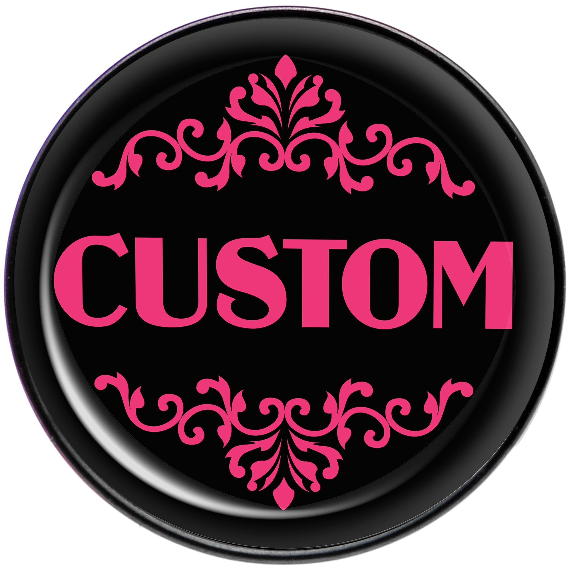 Custom Pink Personalized Name Black Barbell Tongue Ring