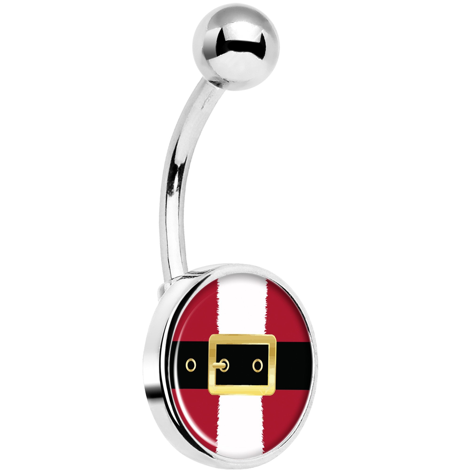 Christmas Santa Suit Hypoallergenic Stainless Steel Belly Ring