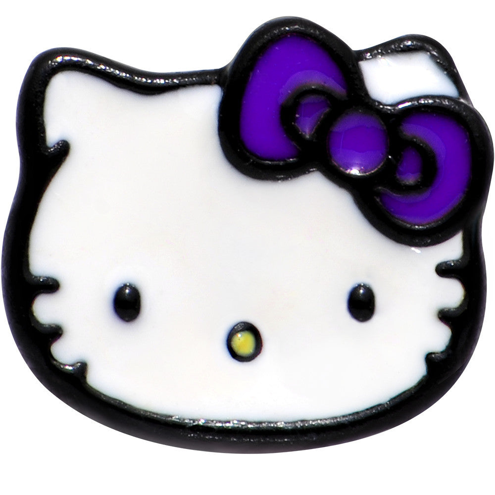 Officially Licensed Hello Kitty Cat Purple Bow Barbell Tongue Ring