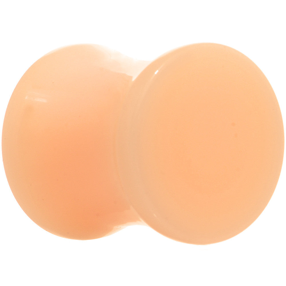 00G  Light Peach Solid UV Acrylic Flesh Tone Saddle Plug Set