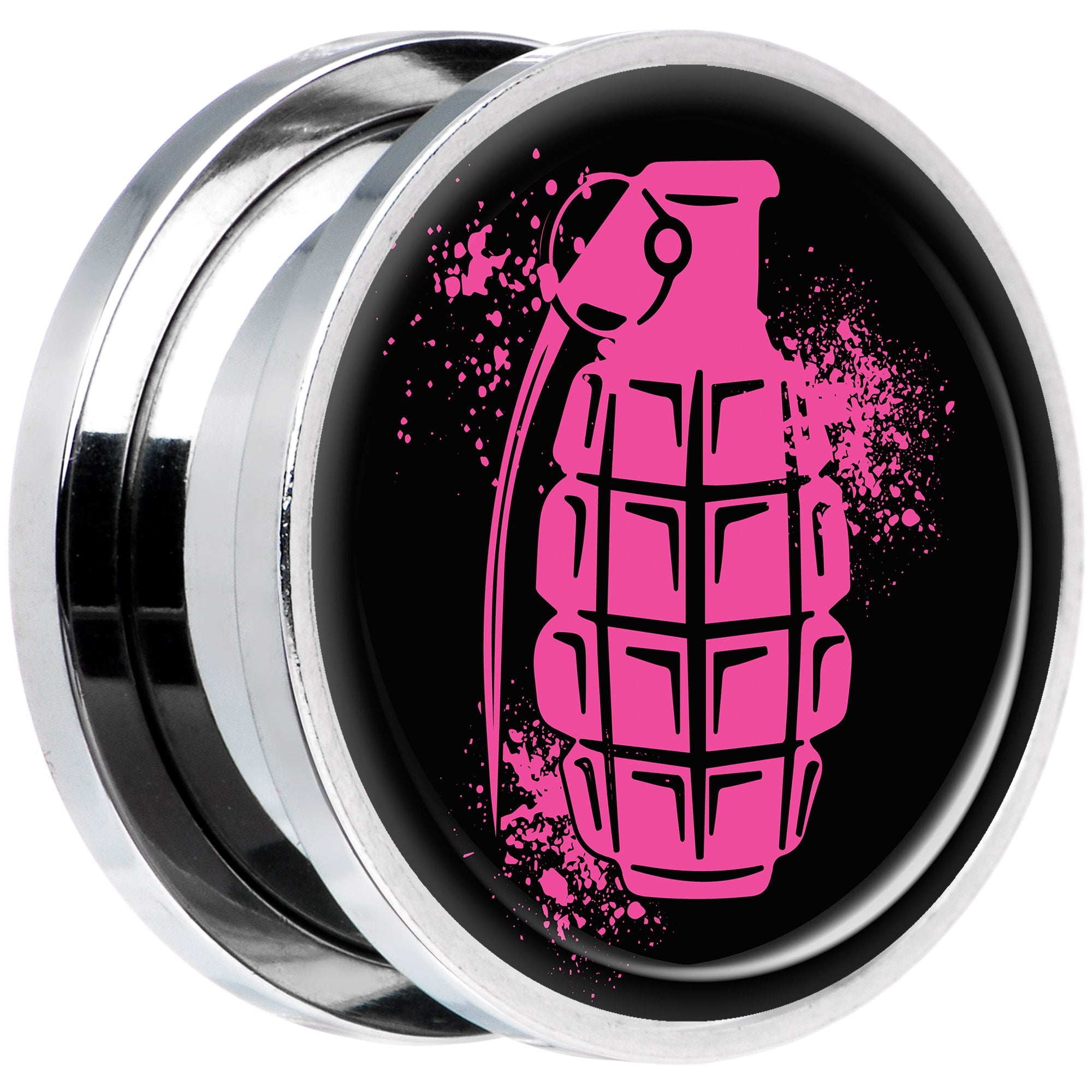 Pink Grenade Steel Screw Fit Plug Set 18mm