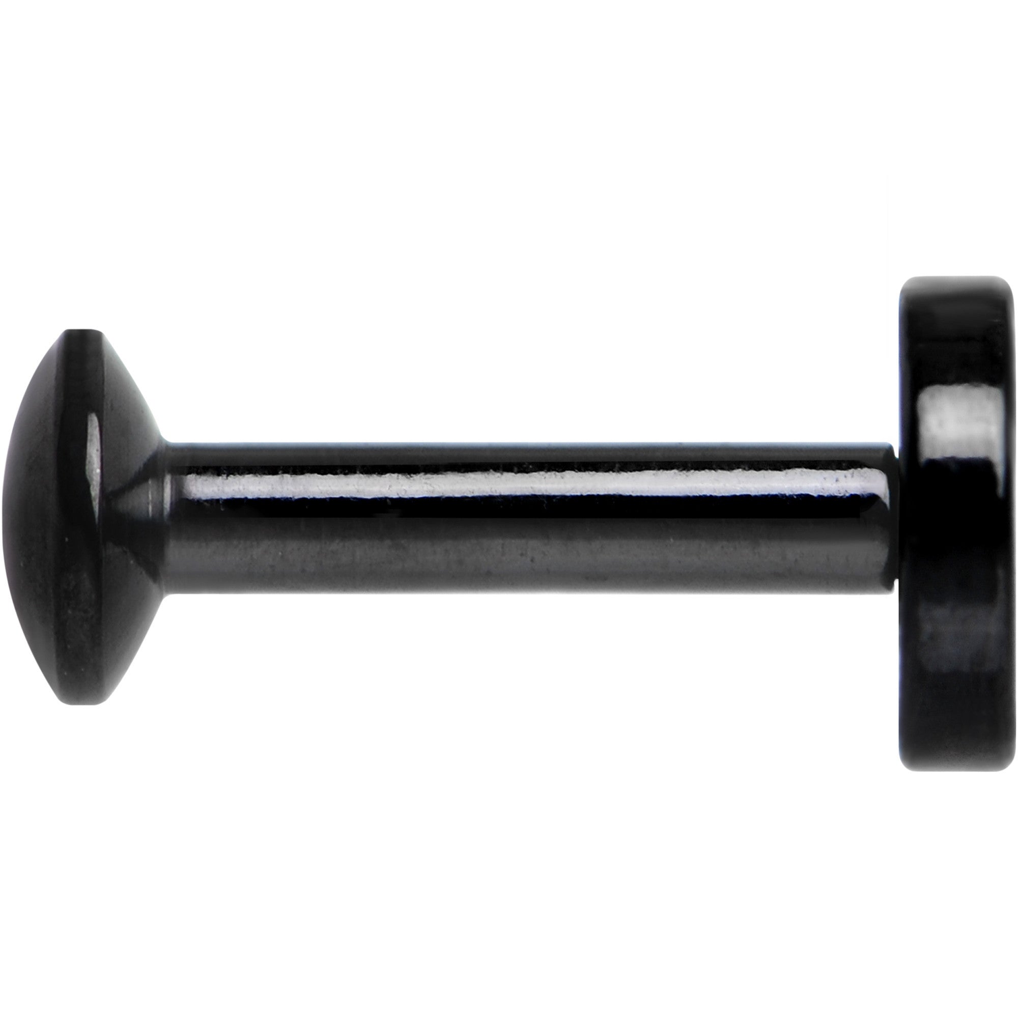 1/4 Black IP 4mm Circle Internal Thread Daith Cartilage Tragus