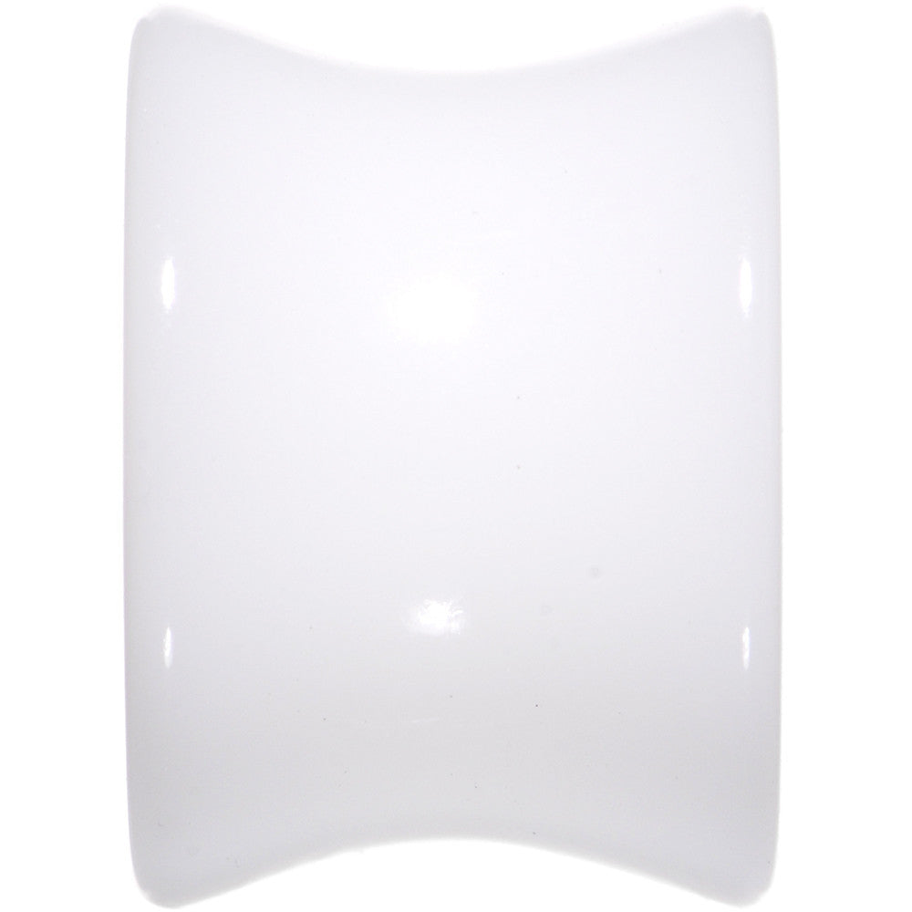 1/2 White Acrylic Saddle Plug Set