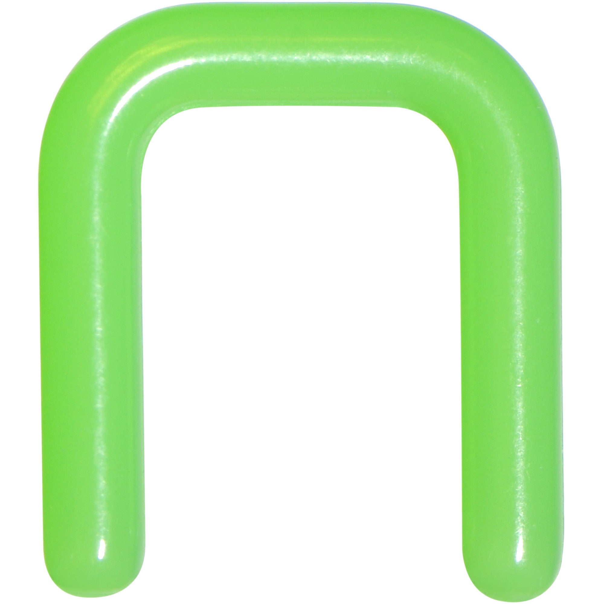 12 Gauge 1/2 Green Flexible Bioplast Square Septum Retainer