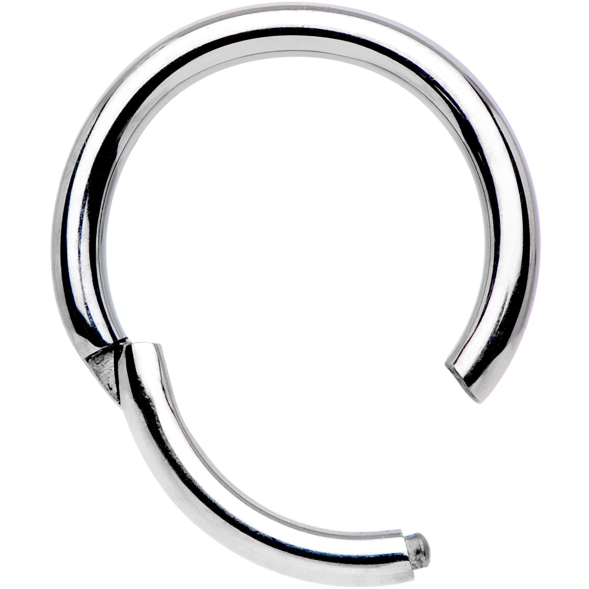 16 Gauge 5/16 Solid G23 Implant Grade Titanium Hinged Segment Ring