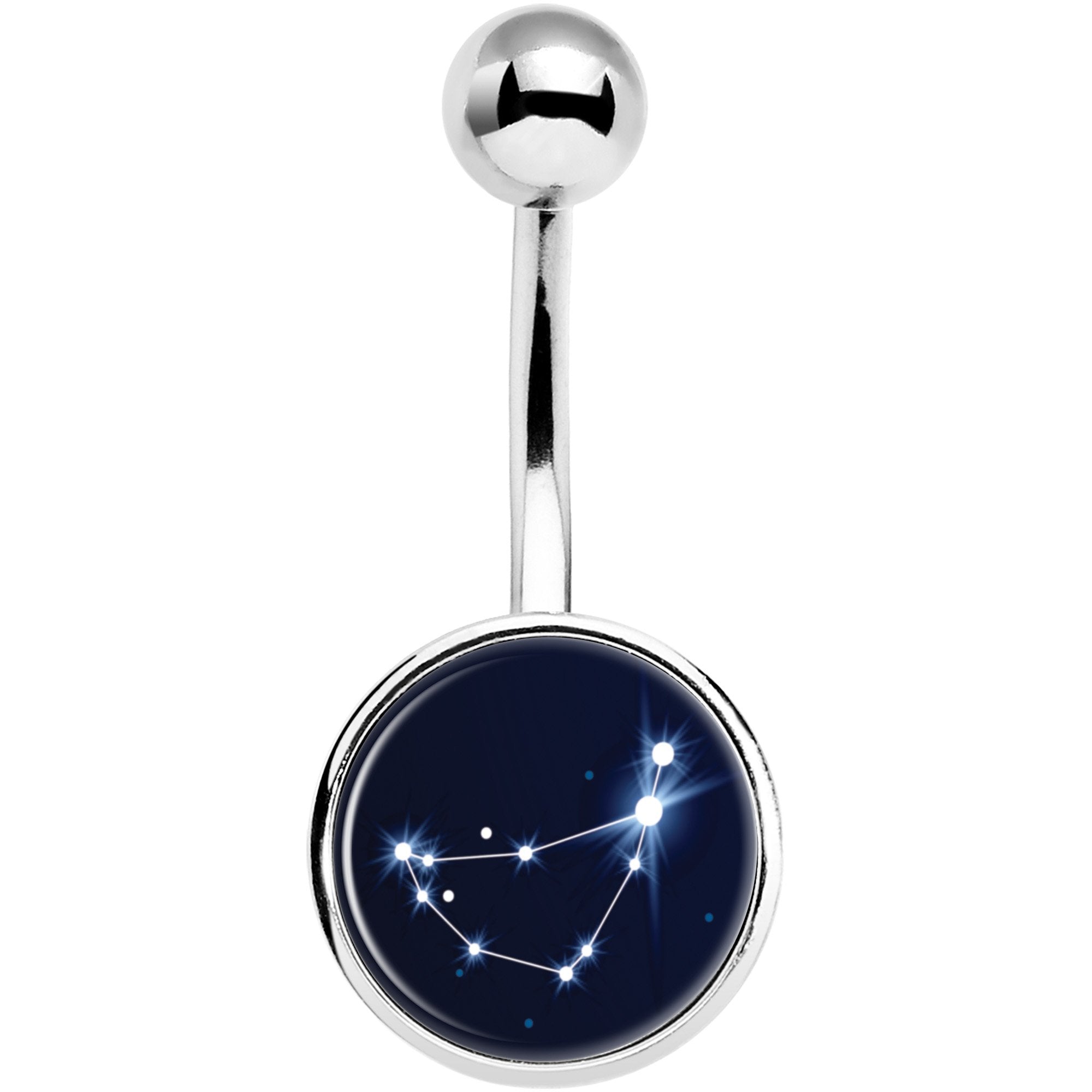 Zodiac Constellation Capricorn  Stainless Steel Belly Ring lightweight comfortable