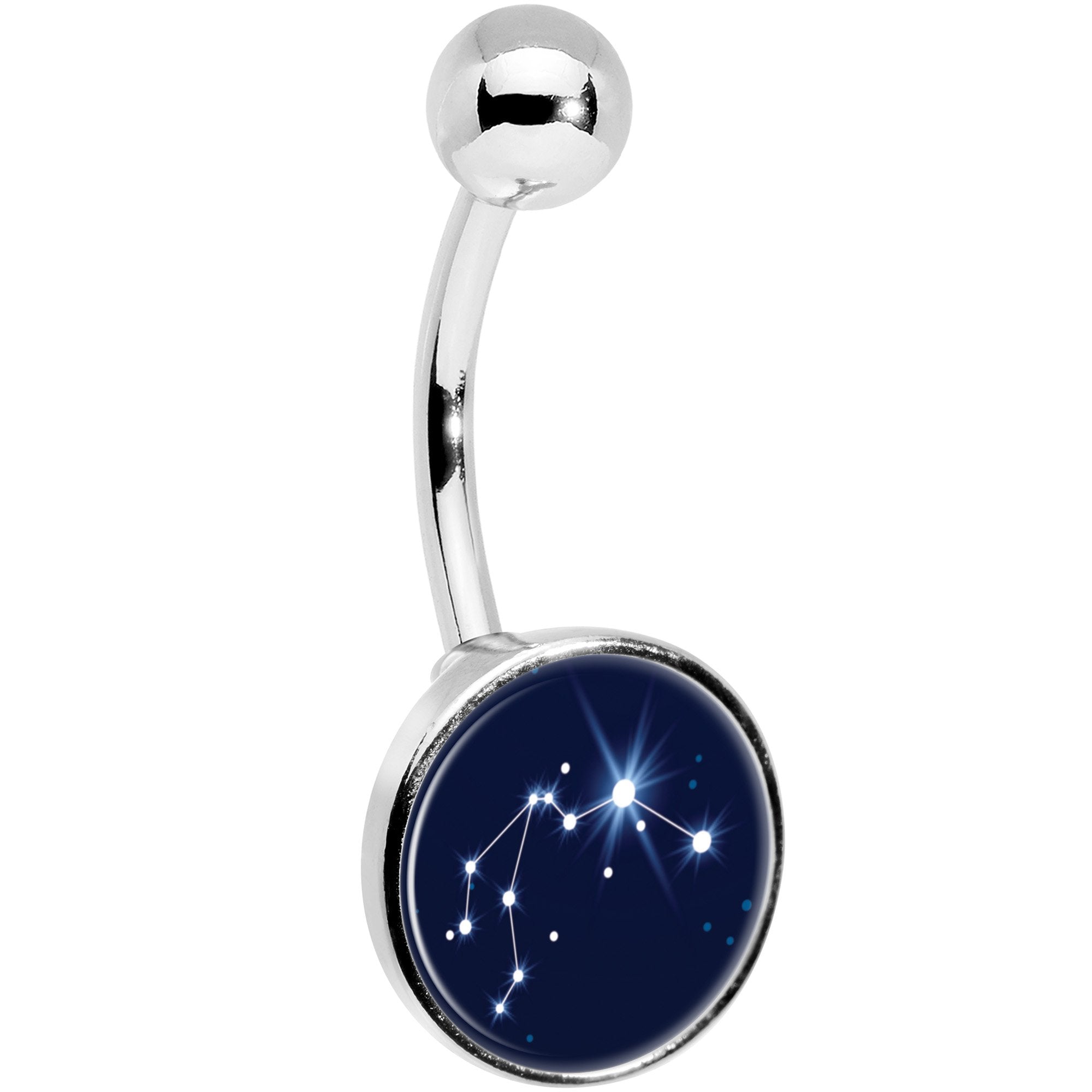 Zodiac Constellation Aquarius Belly Ring