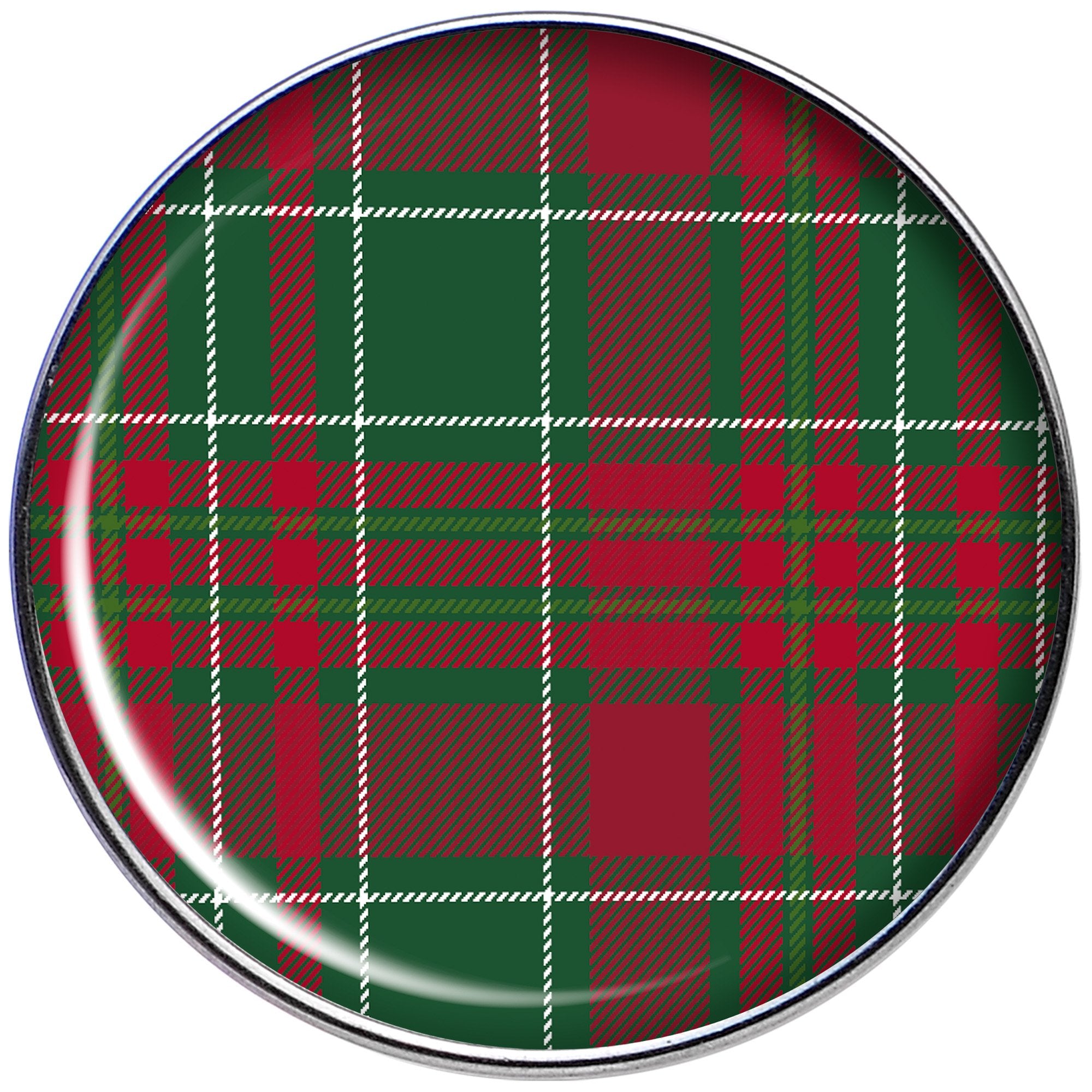 16G 1/4 Christmas Red Green Plaid Tragus Cartilage Earring