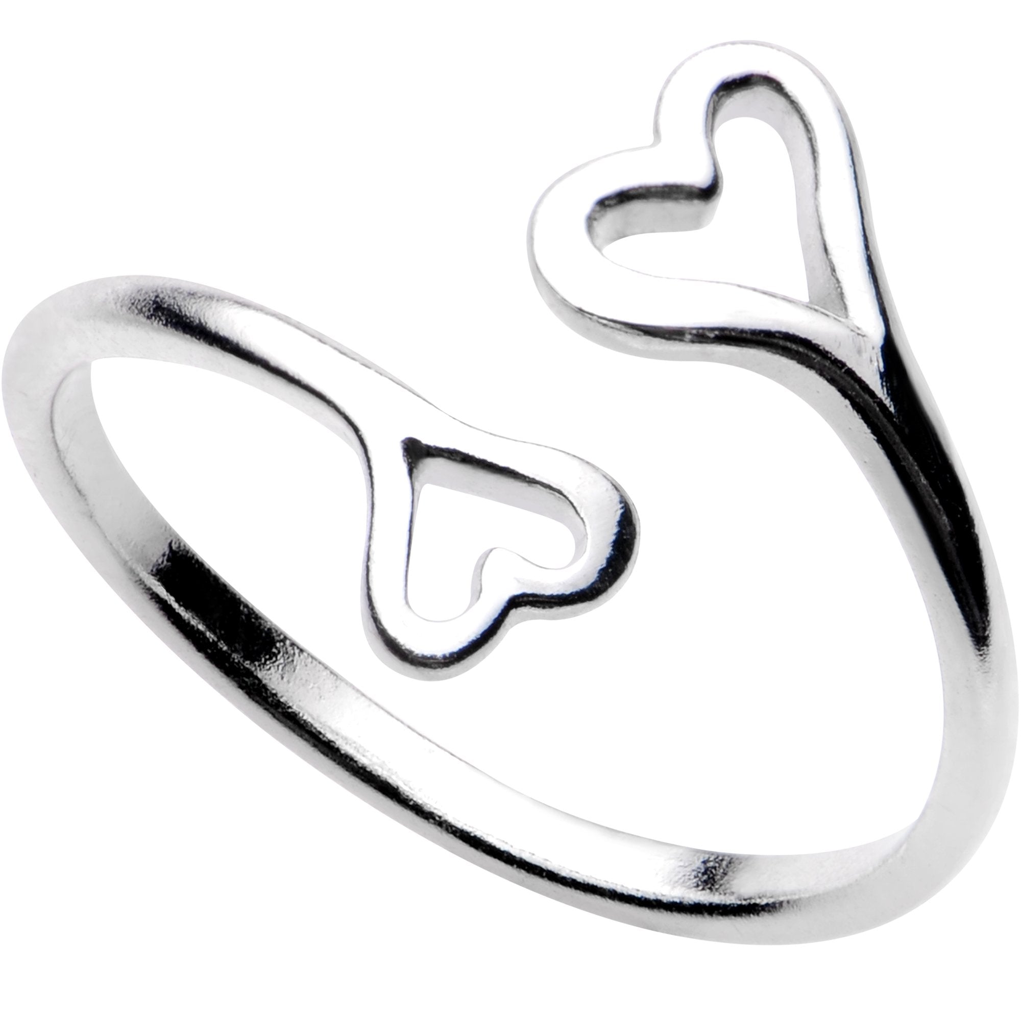 Silver Plated Heart of Hearts Toe Ring