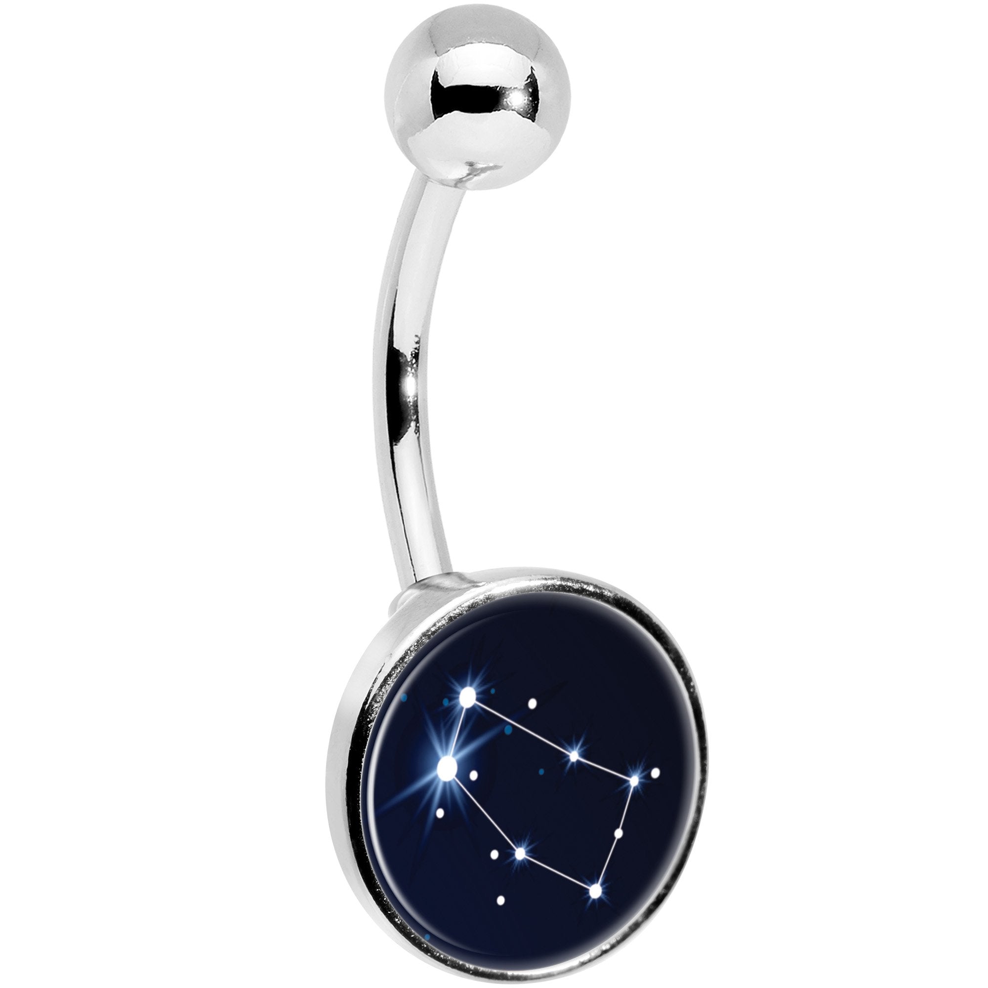 Zodiac Constellation Gemini  Stainless Steel Belly Ring stylish jewelry