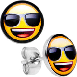 Officially Licensed Smiley Sunglasses emoji Stud Earrings