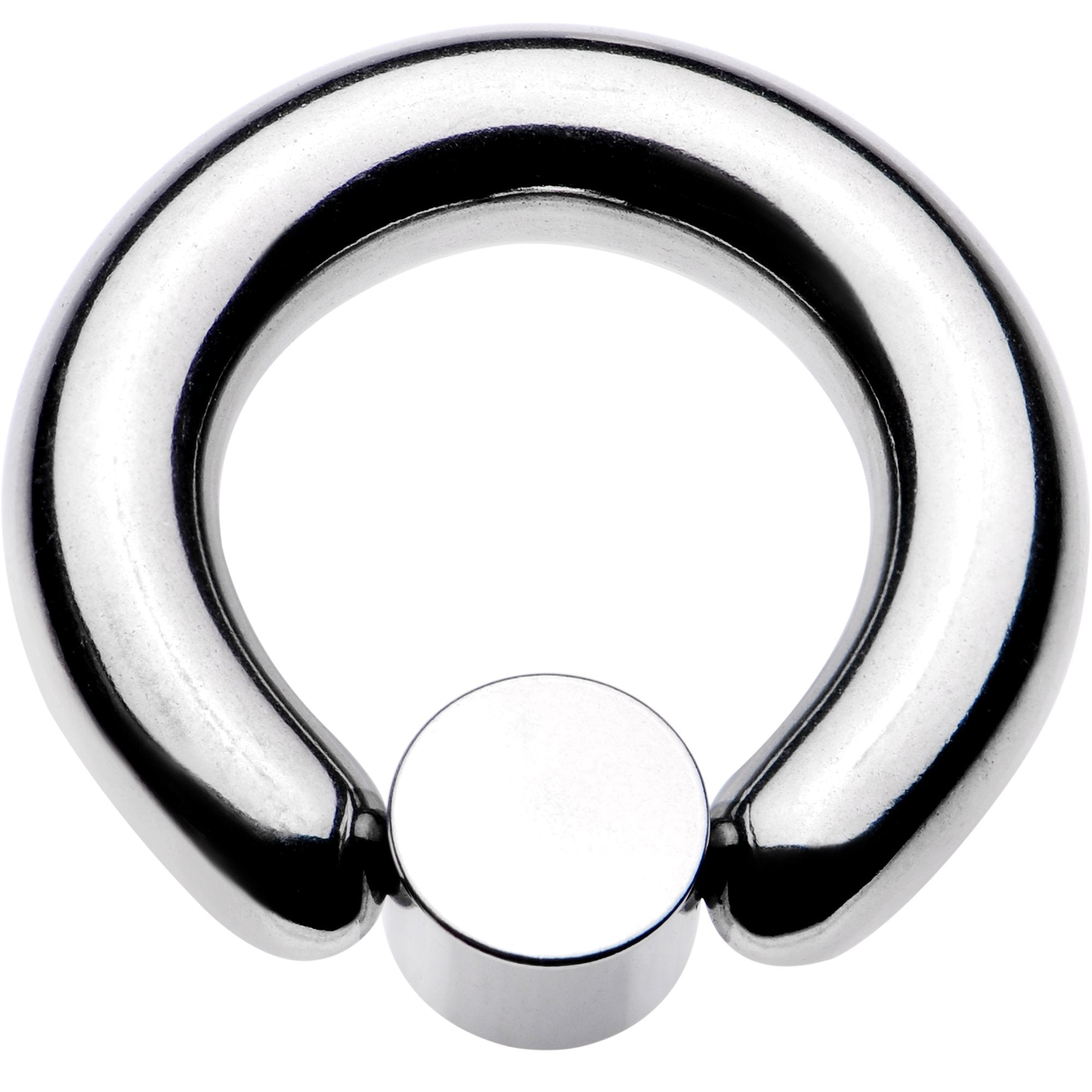 4 Gauge 9/16 Clear Gem 7mm Disc BCR Captive Ring