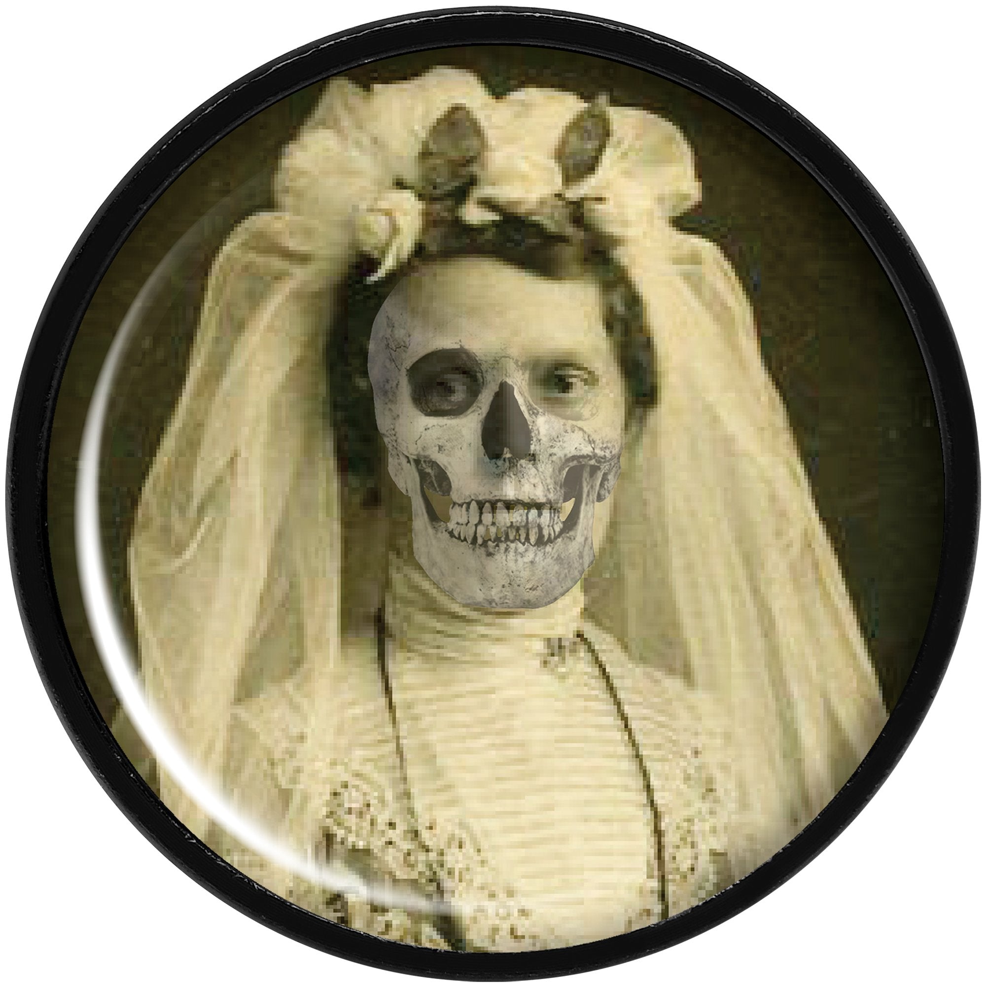 Undead Bride and Groom Halloween Black Anodized Plug Set 20mm