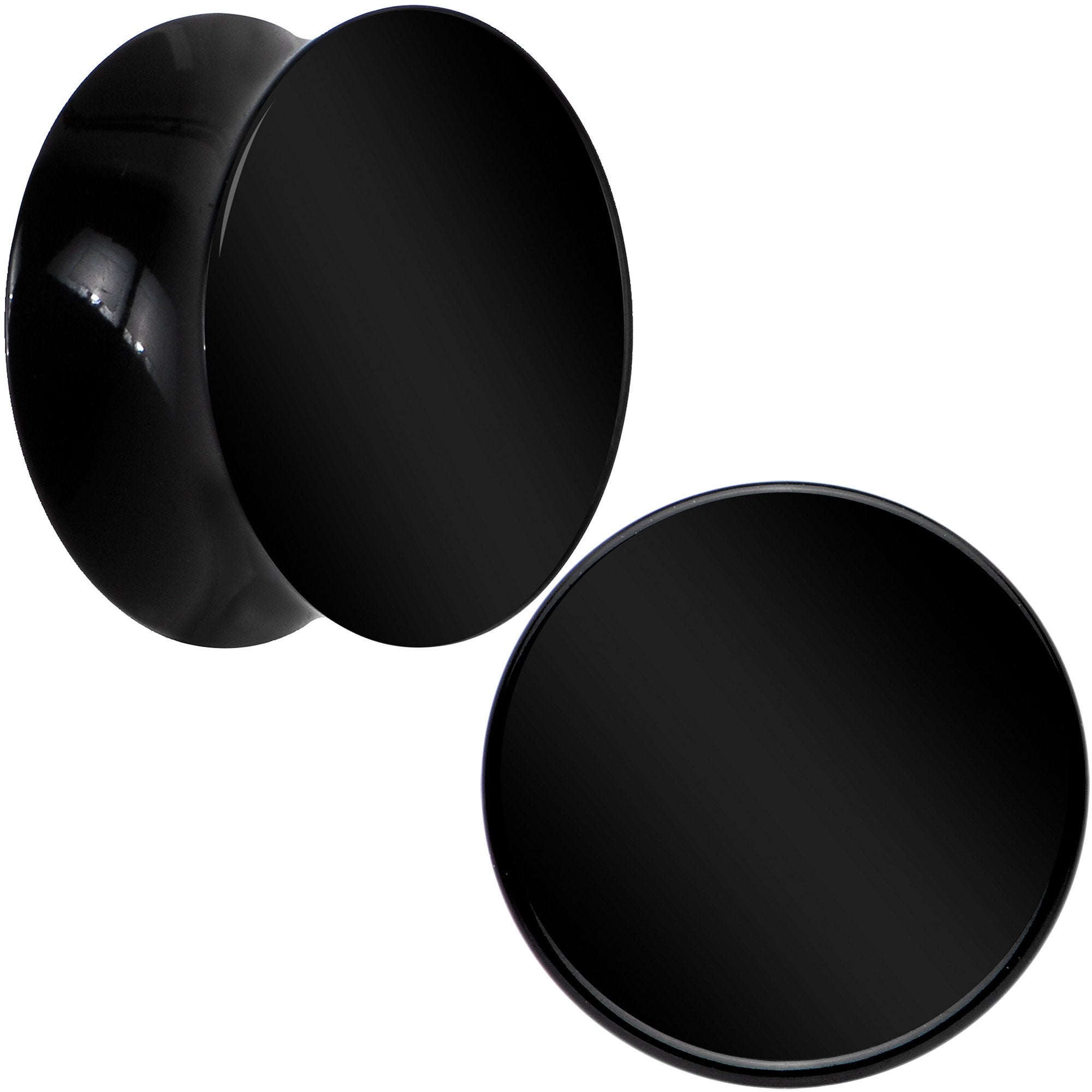 Black UV Acrylic Saddle Plug Set 5mm to 25mm