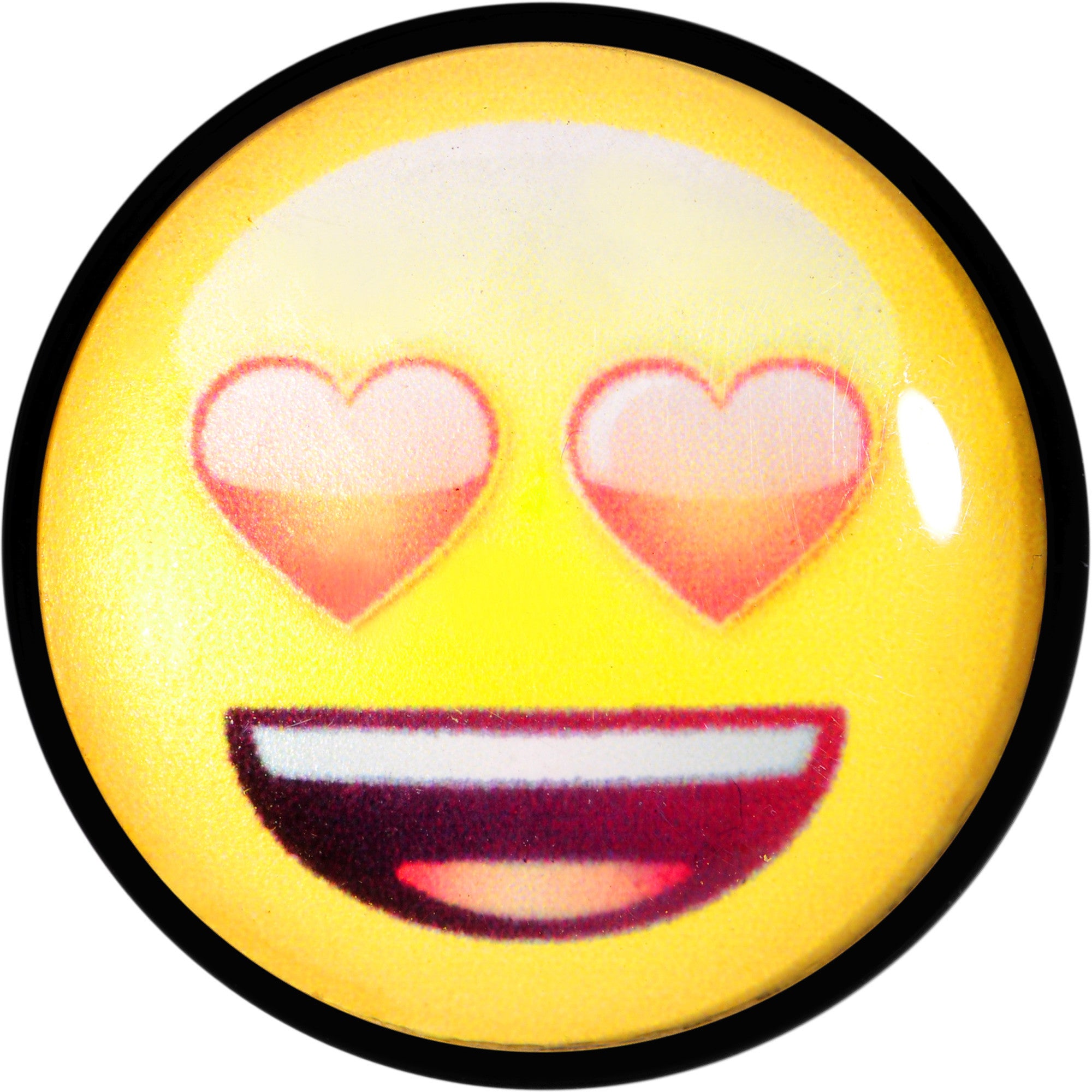 7/16 Licensed Heart Eyes emoji Acrylic Double Flare Plug Set