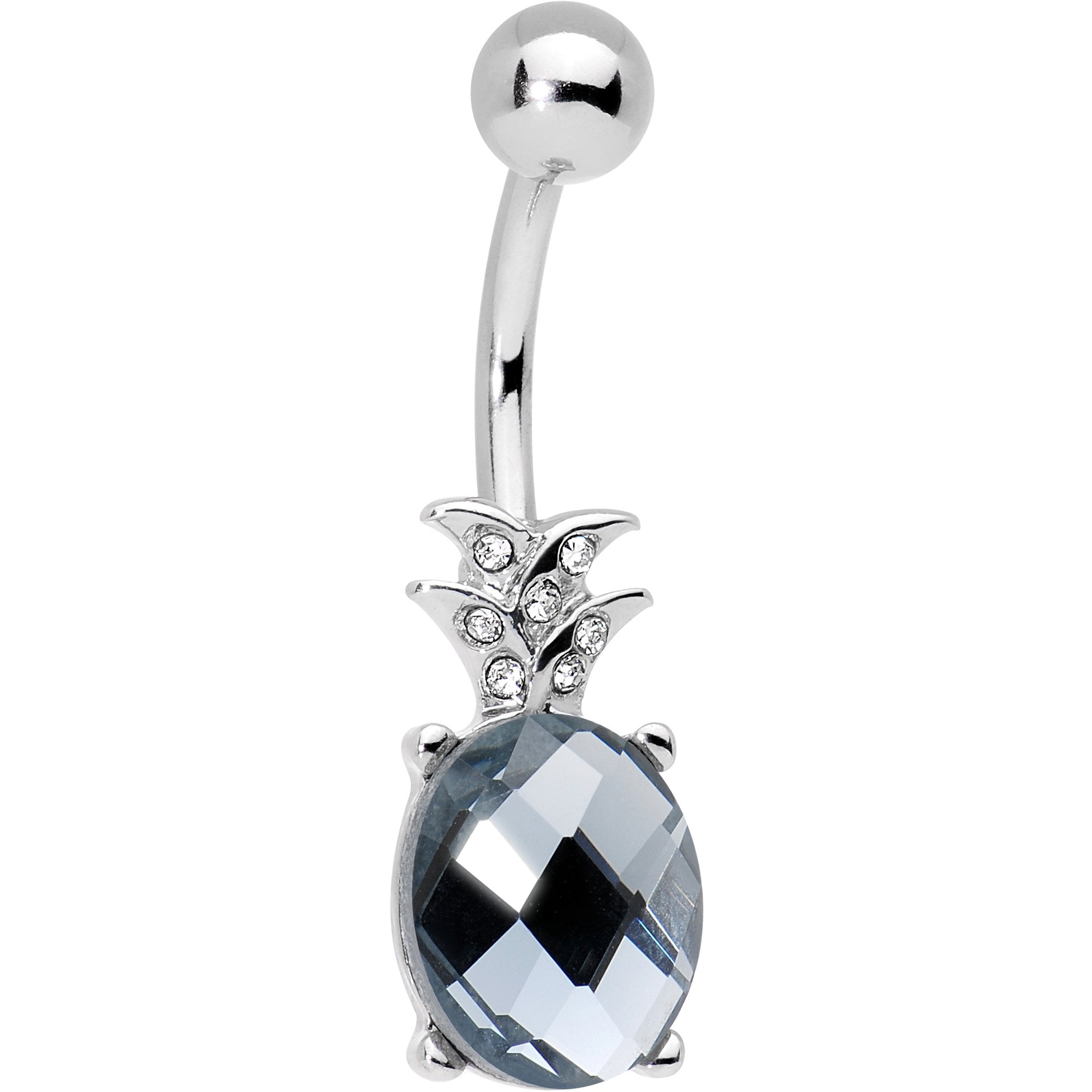Clear Gem Juicy Pineapple Belly Ring
