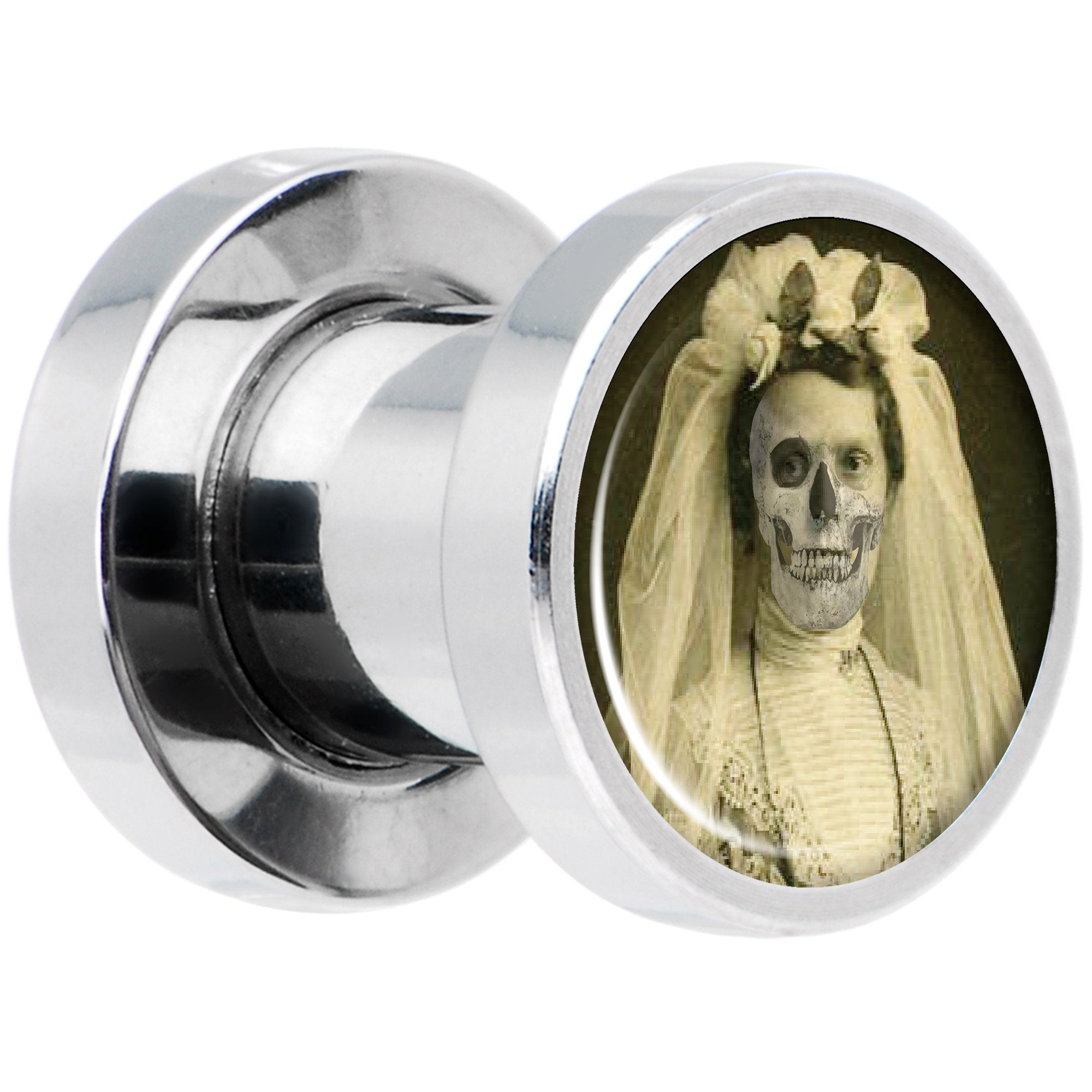 Undead Bride and Groom Halloween Plug Set 2G