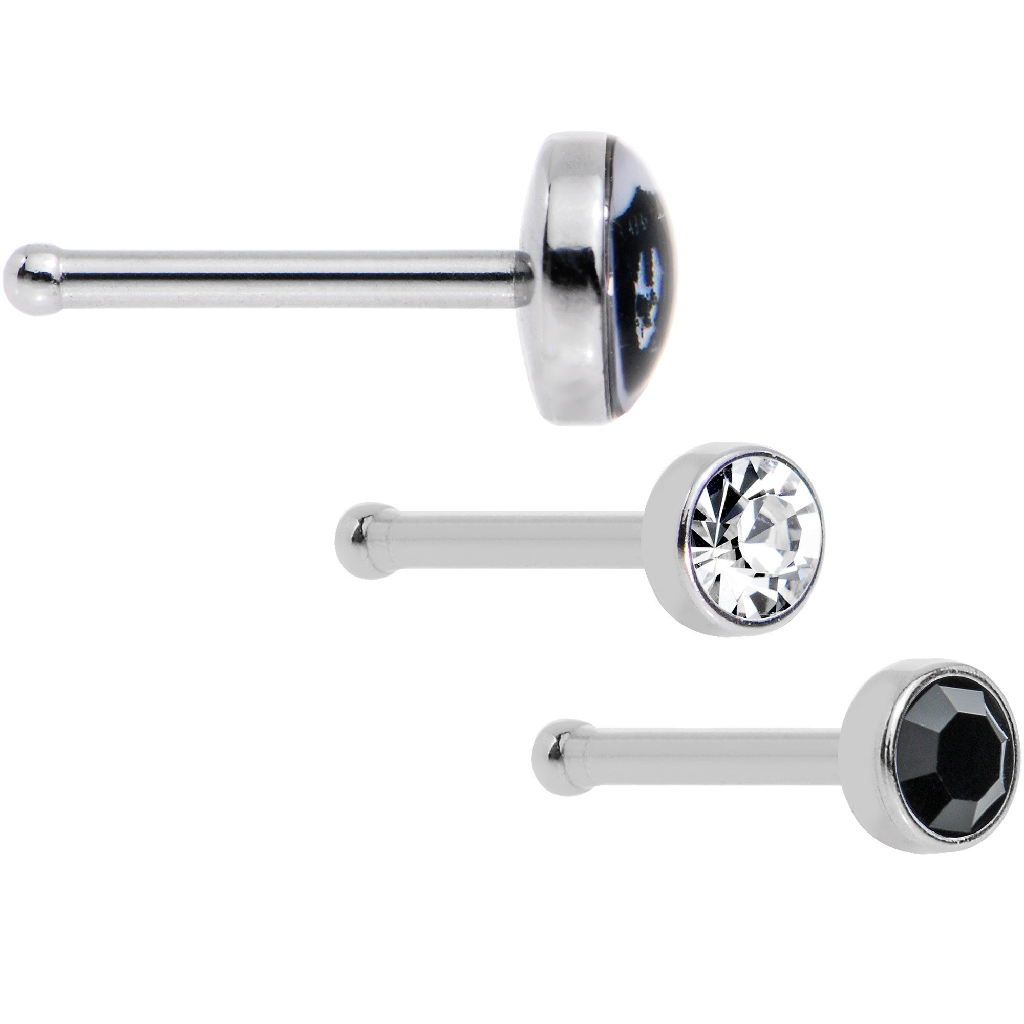 20G Licensed NFL Oakland Raiders Logo Nose Bone 3 Pack Set