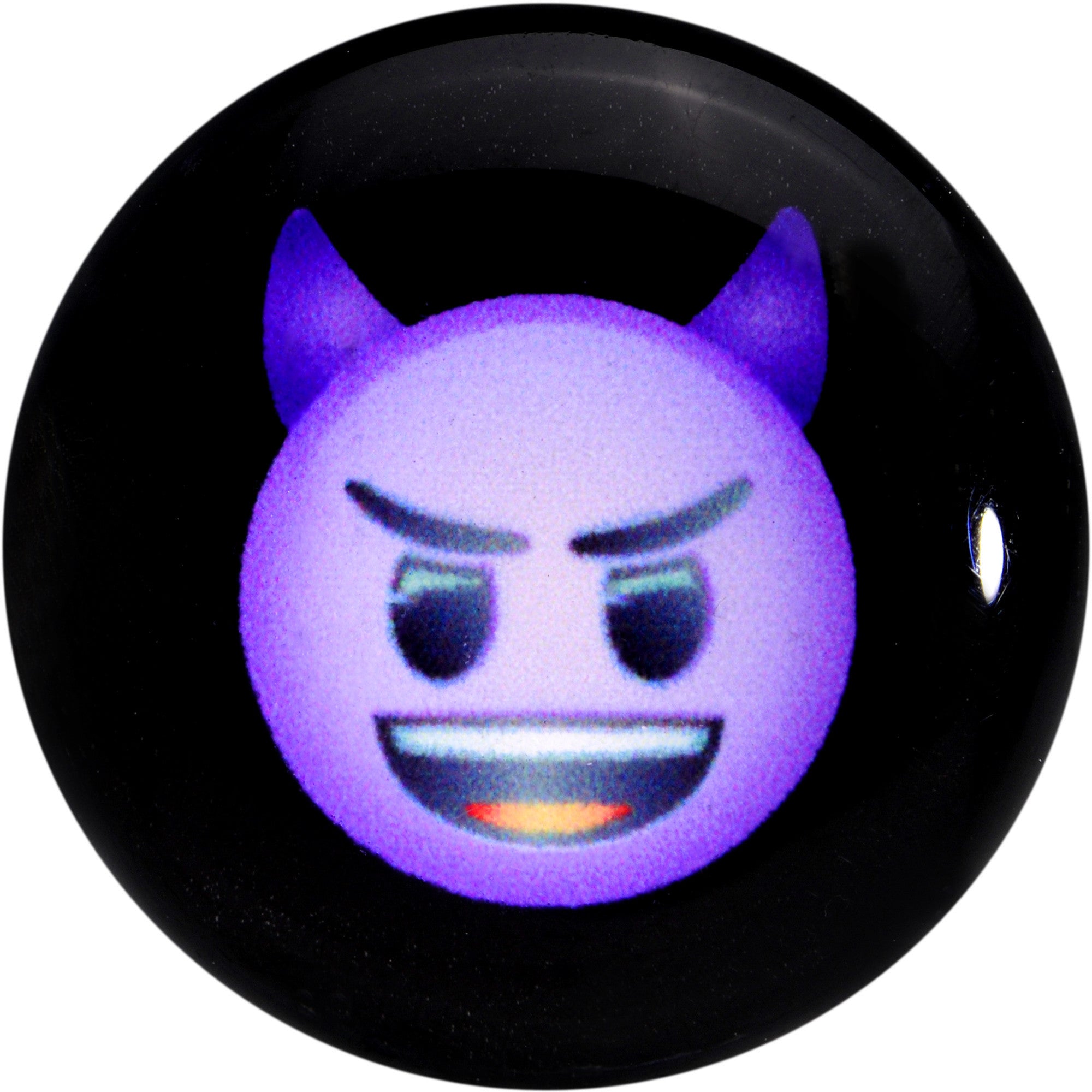 7/16 Licensed Purple Devil emoji Acrylic Double Flare Plug Set
