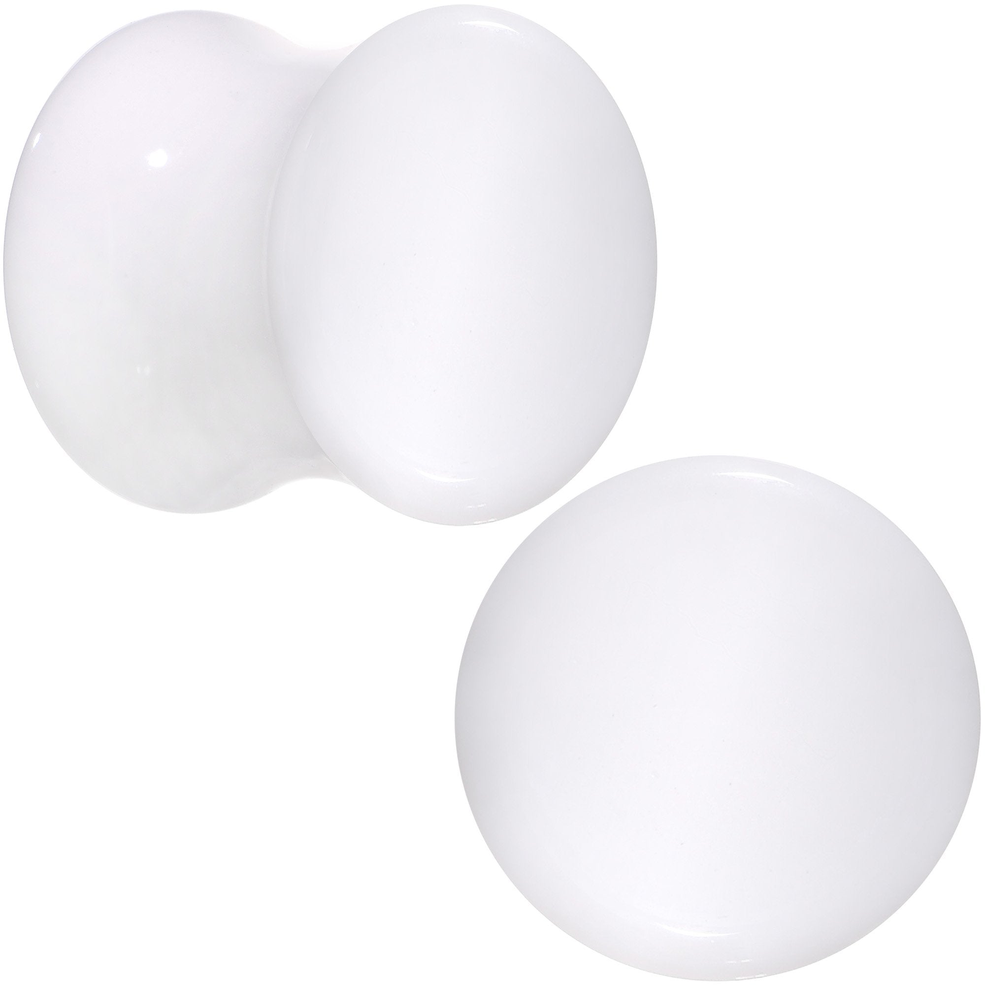 White UV Acrylic Saddle Plug Set 4mm to 25mm