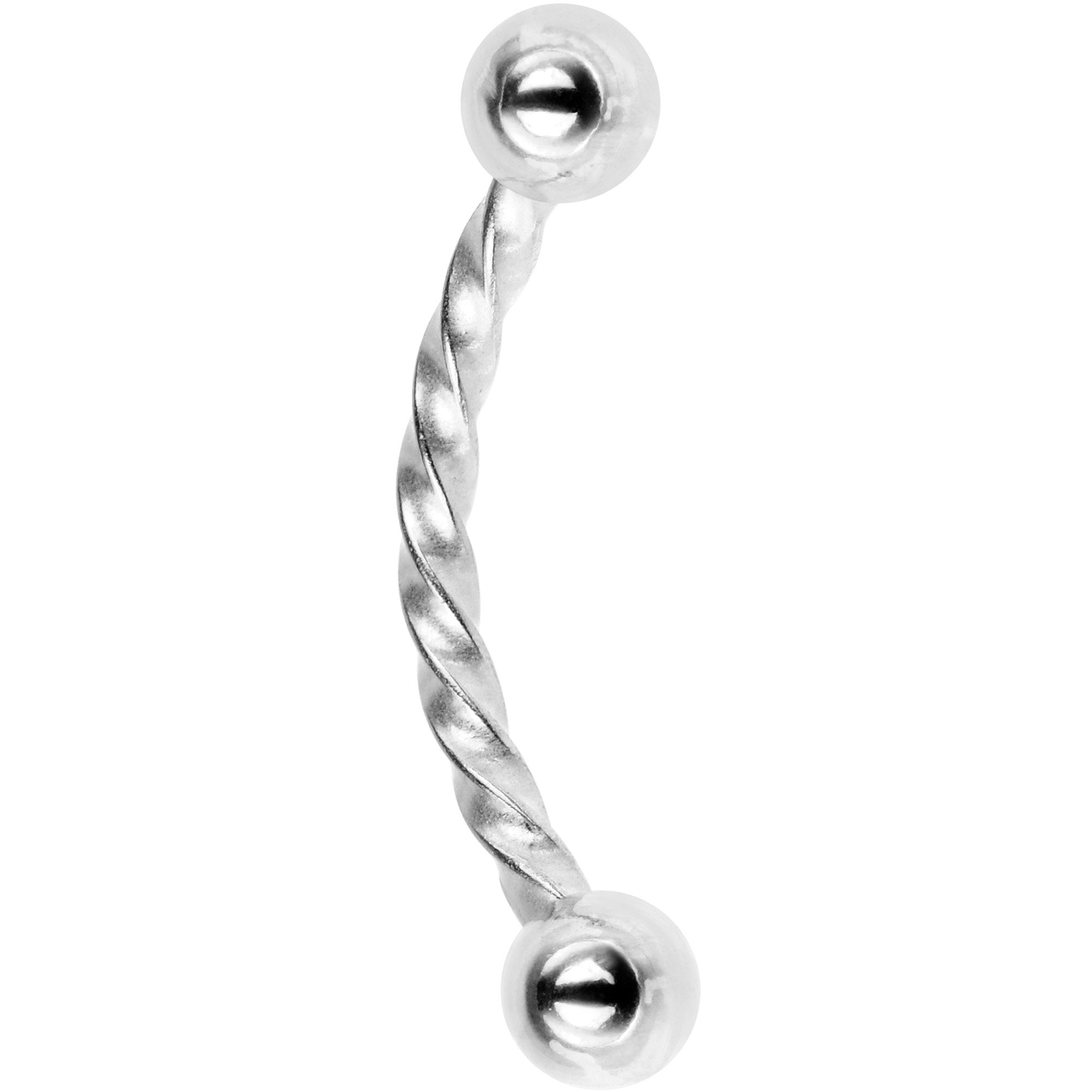 16 Gauge 3/8 Seriously Twisted Curved Eyebrow Ring