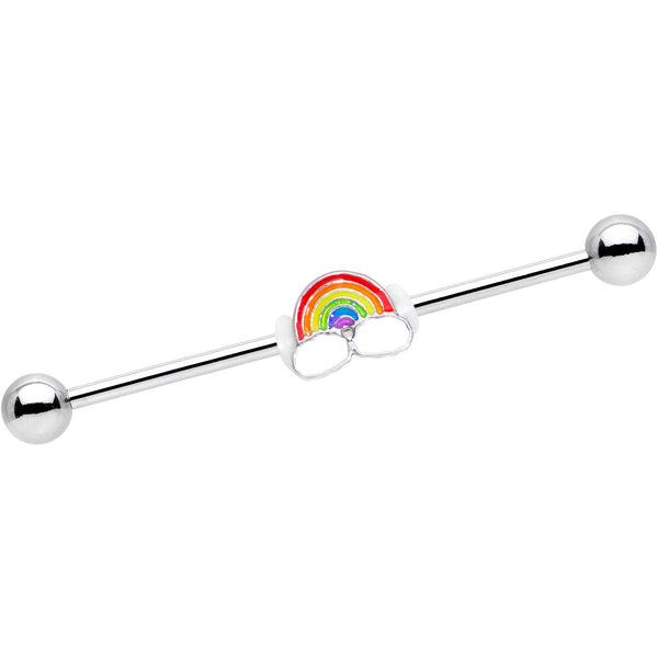 Rainbow and Clouds Industrial Barbell 38mm