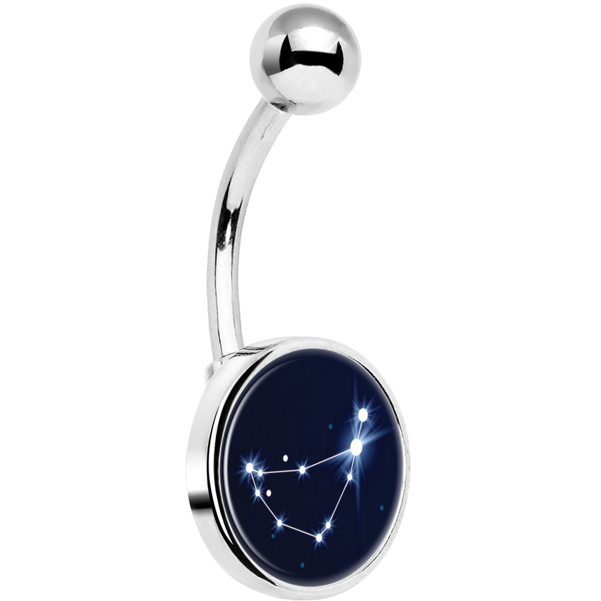Zodiac Constellation Capricorn Hypoallergenic Stainless Steel Belly Ring