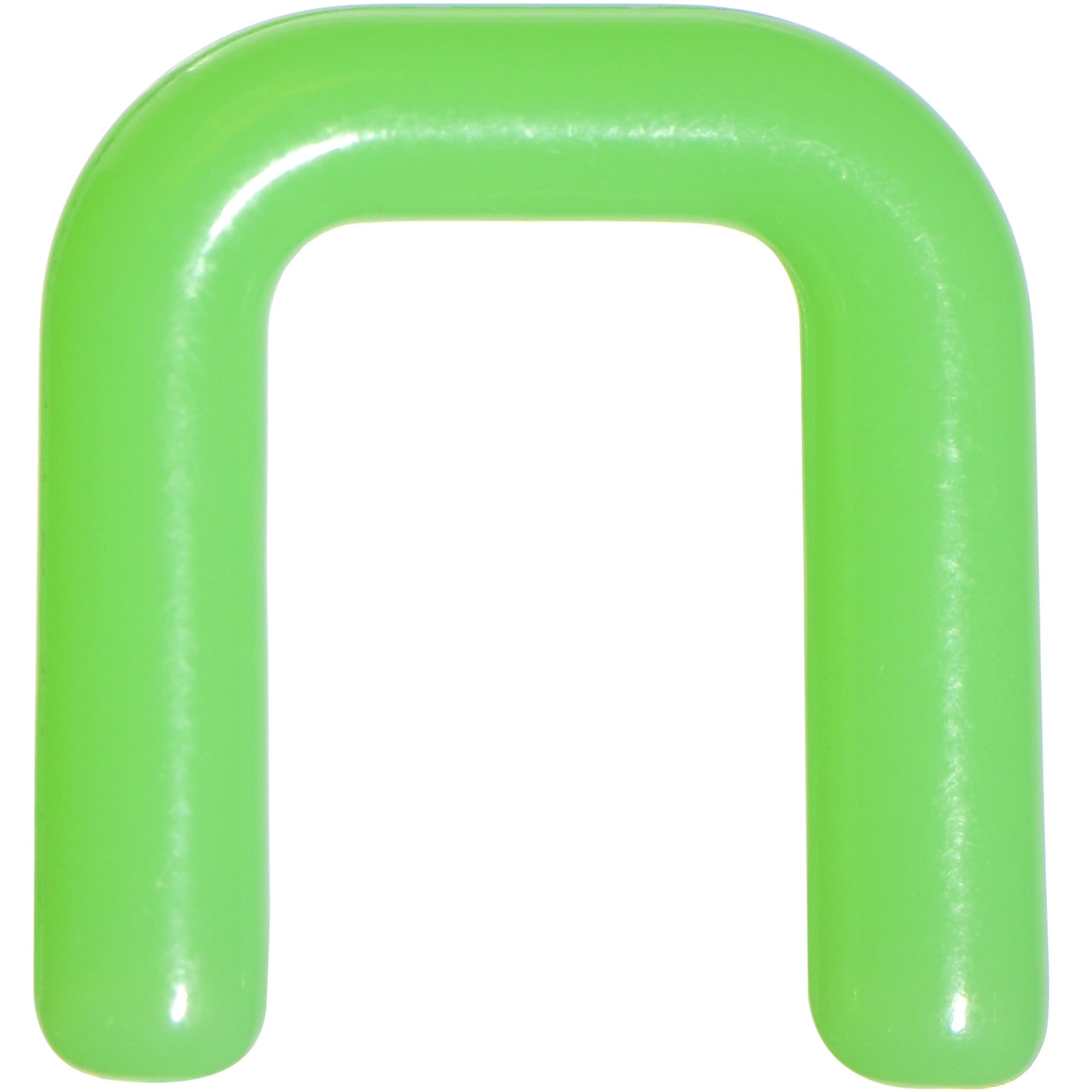 10 Gauge 1/2 Green Flexible Bioplast Square Septum Retainer