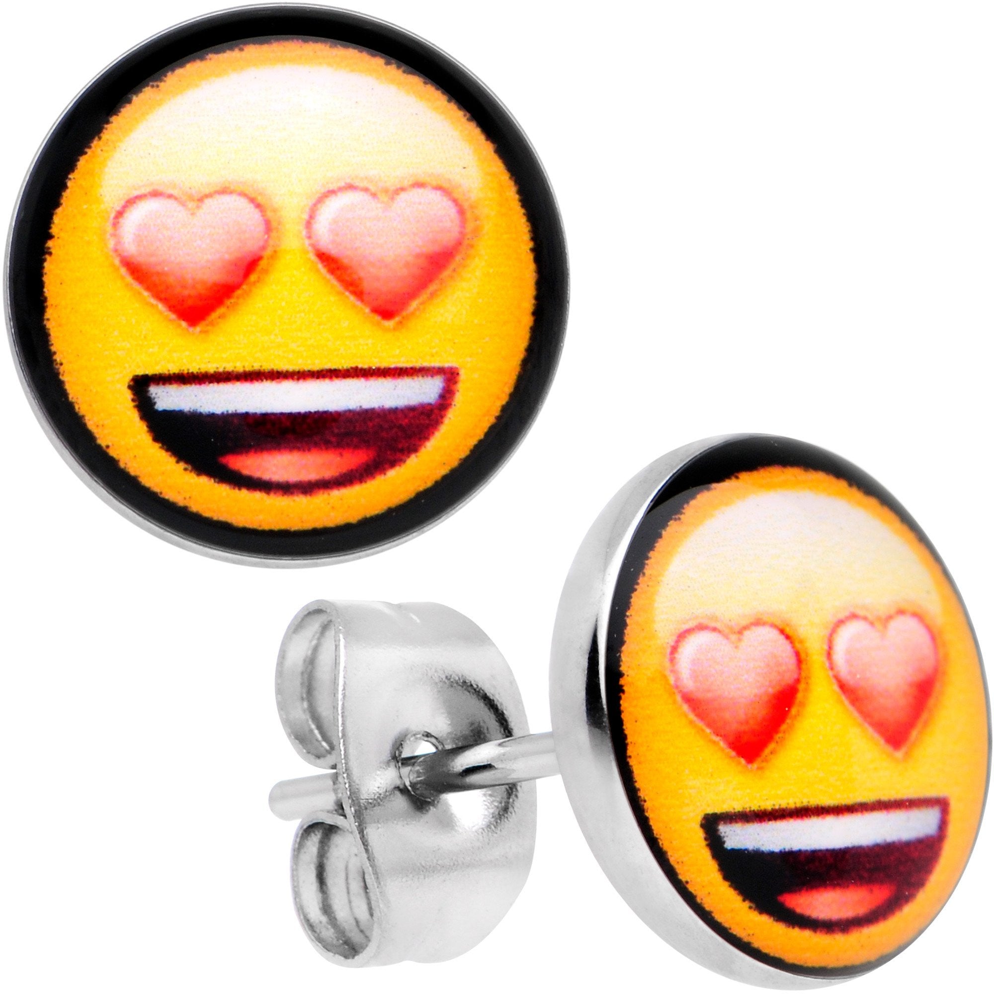 Officially Licensed Heart Eyes emoji Stud Earrings