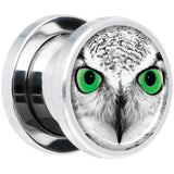 Black White Owl Steel Screw Fit Plug Set 00 Gauge