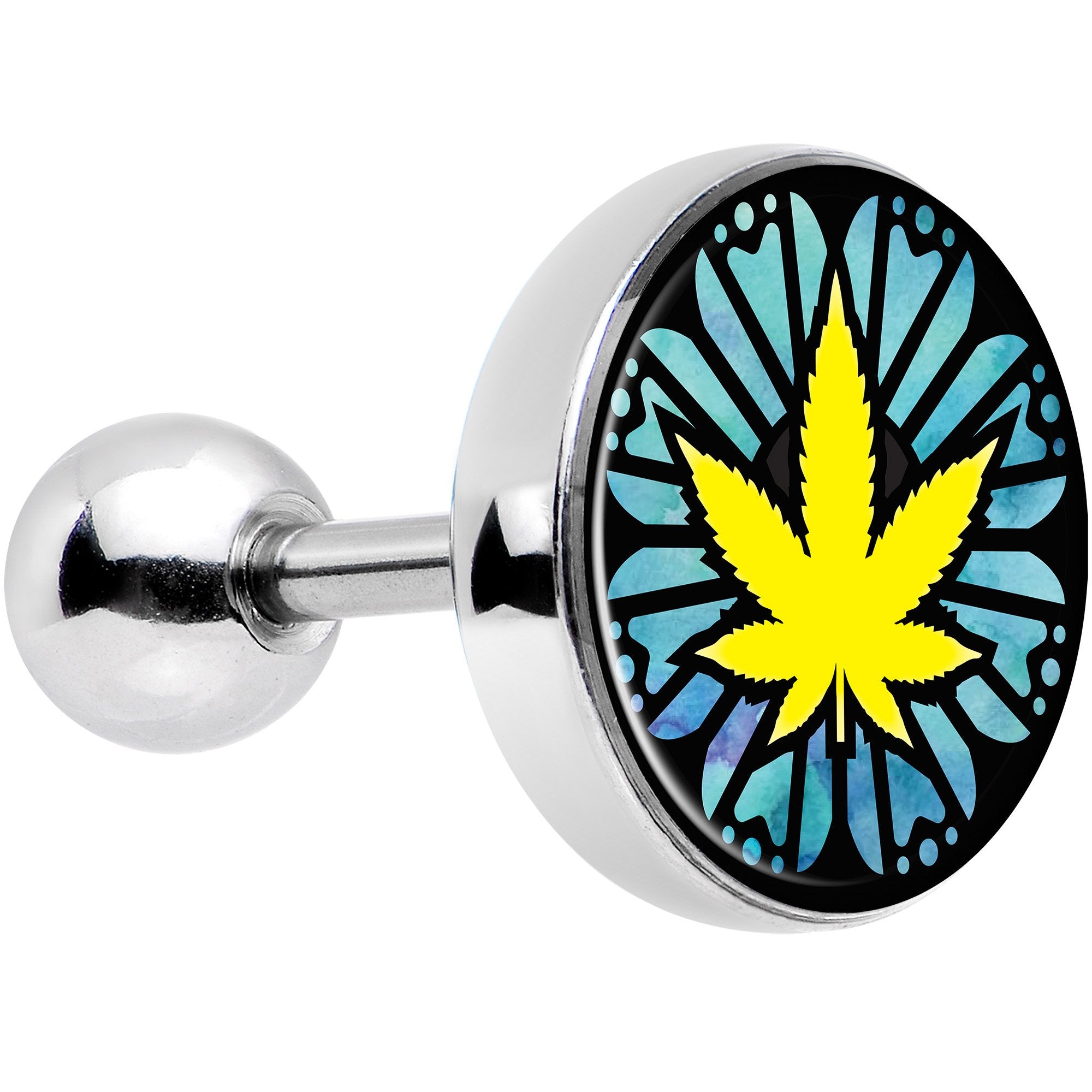 Watercolor Pot Leaf Tragus Cartilage Earring