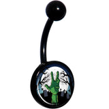Cemetery Zombie Hand Halloween Black Belly Ring