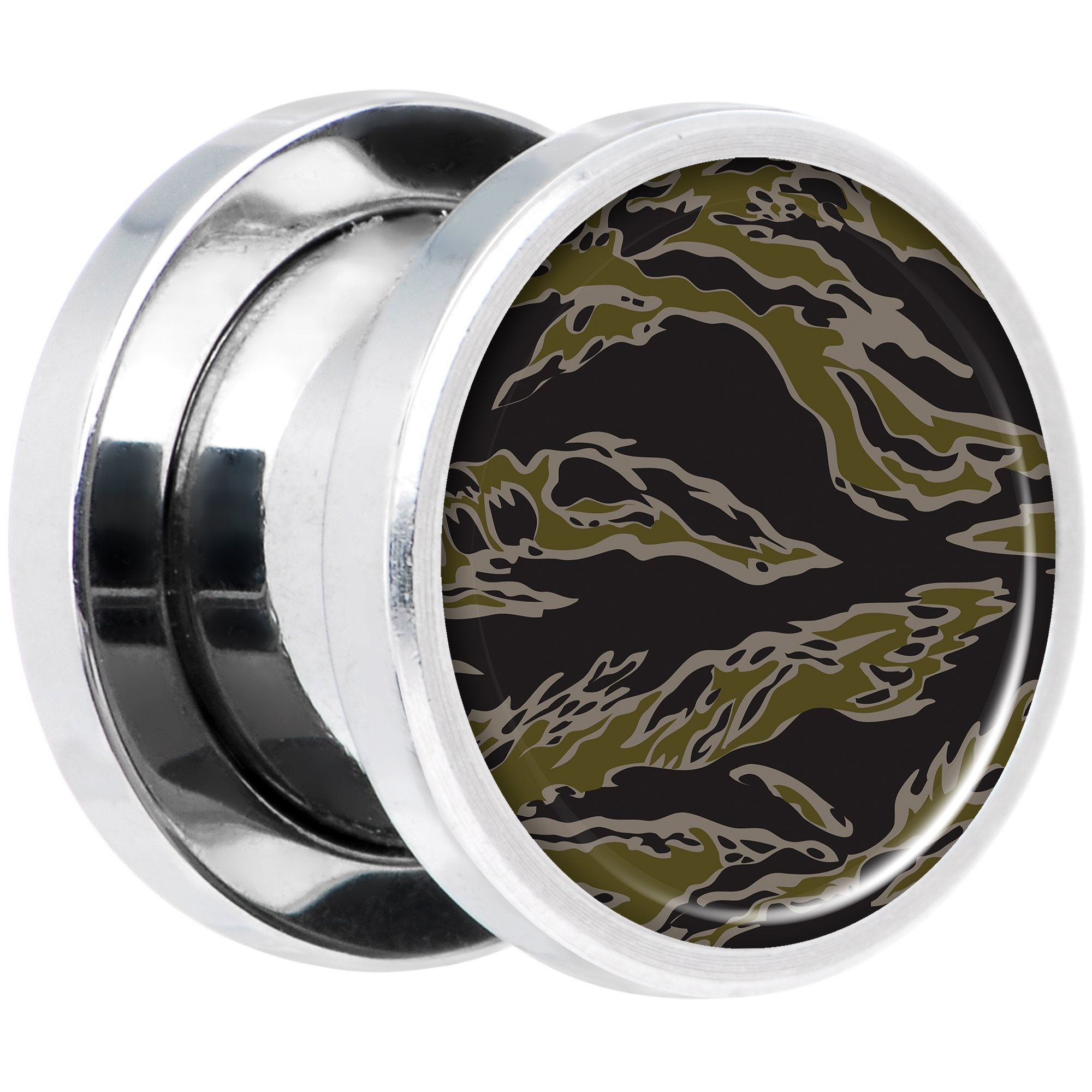Tiger Camo Print Steel Screw Fit Plug Set 00G