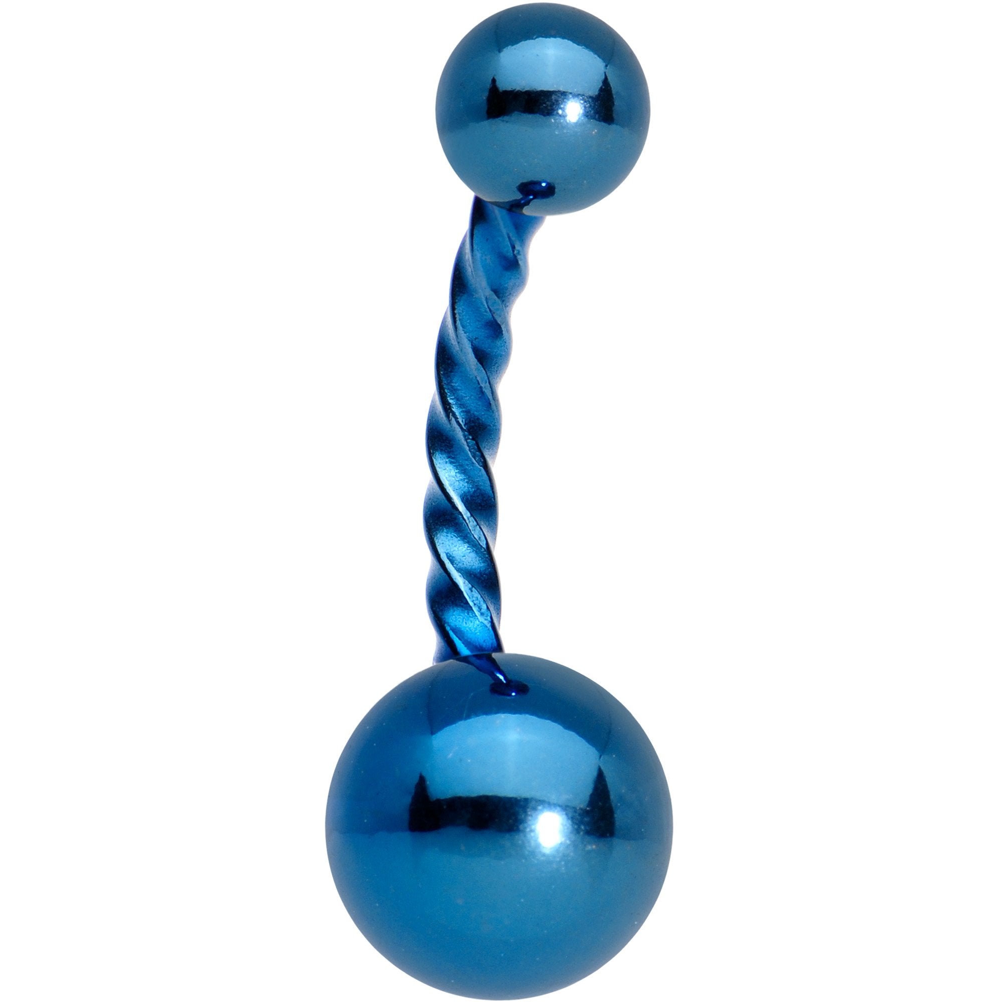 Light Blue IP Seriously Twisted Belly Ring