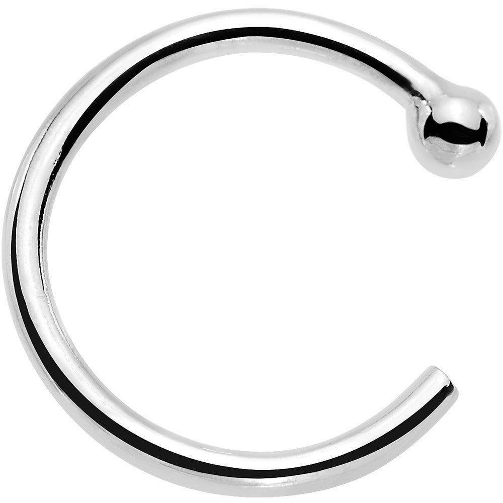 20G 1/4 925 Sterling Silver Nose Hoop
