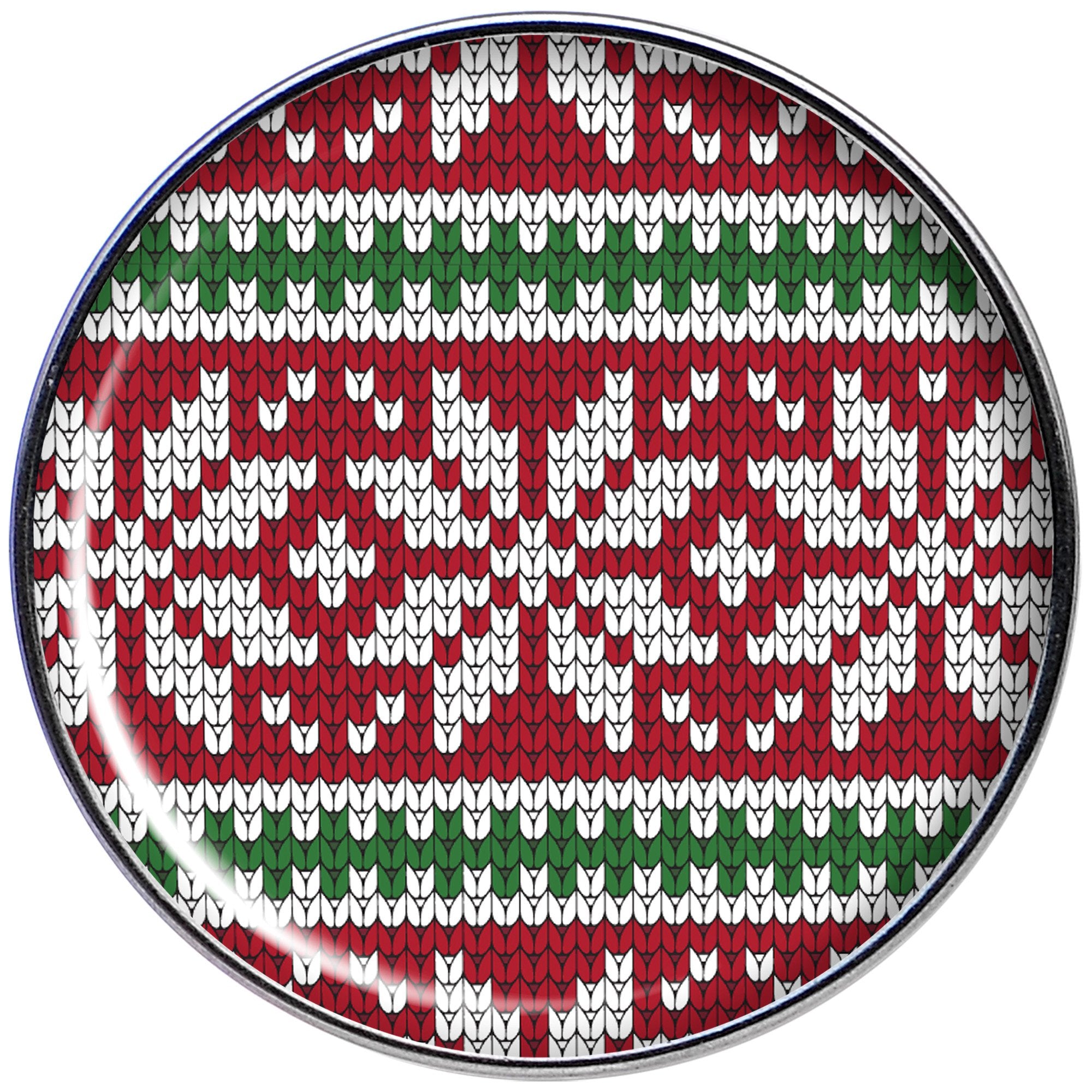 Red Green Christmas Sweater Barbell Tongue Ring