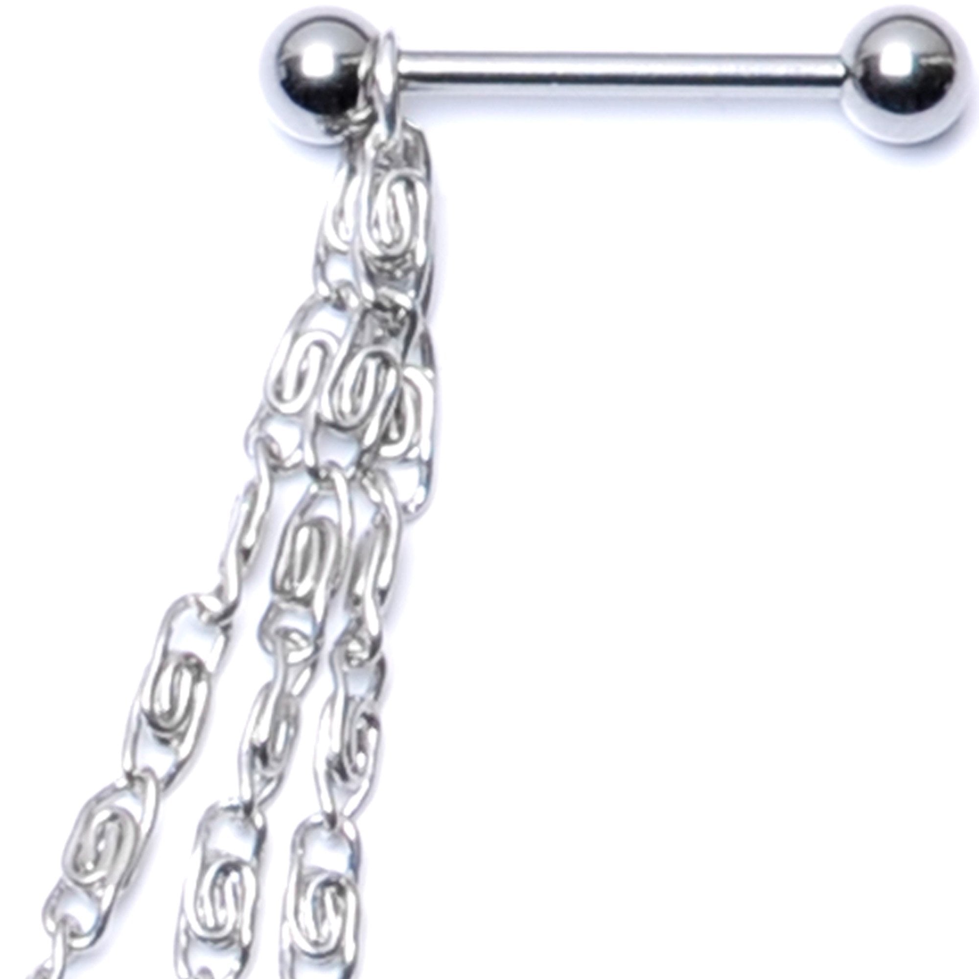 Handcrafted Swirly Link Dangle Nipple Chain