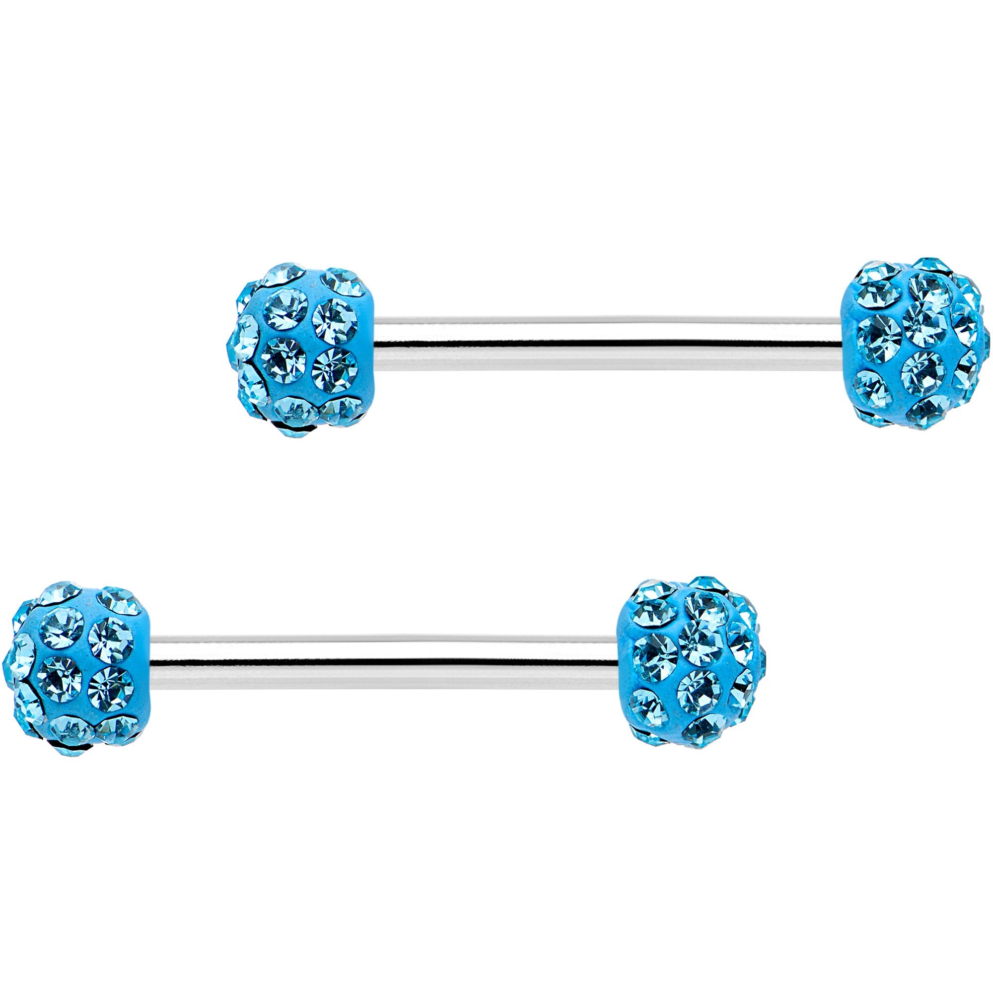 14G 9/16 All About Fun Barbell Nipple Ring Pack Set of 6